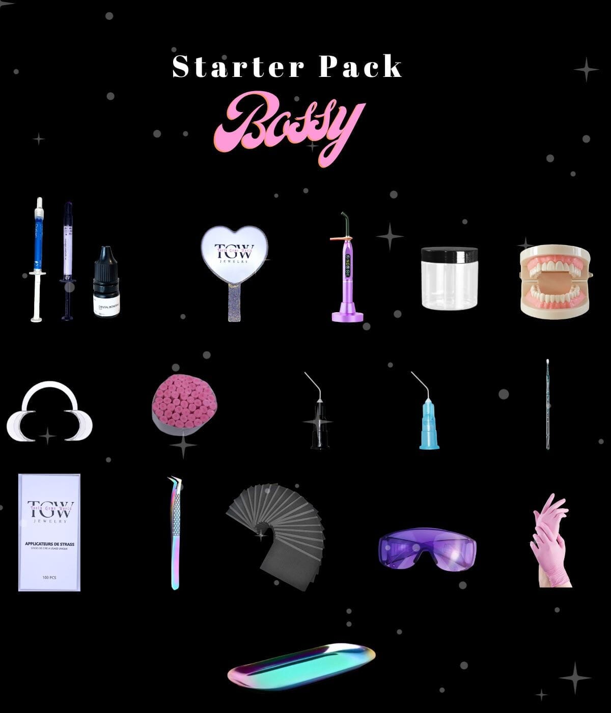 Starter pack pour la pose de strass dentaire – Tooth Gems World