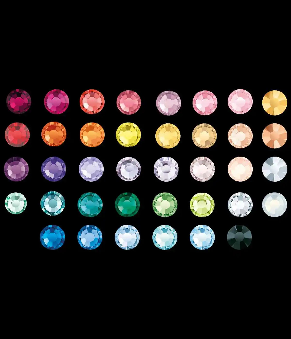 Strass dentaires ronds en couleurs variées – Tooth Gems World