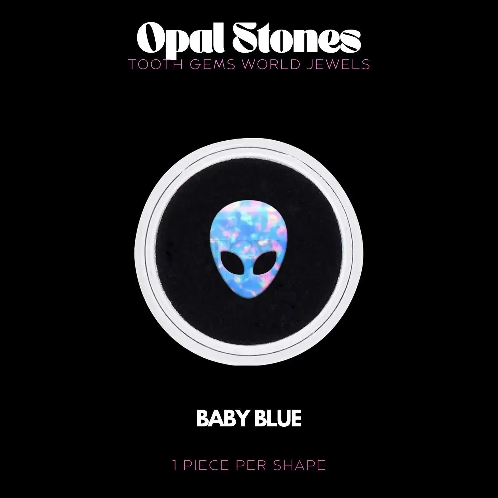 ALIEN - OPALE Bijou dentaire opale Tooth Gems World BABY BLUE