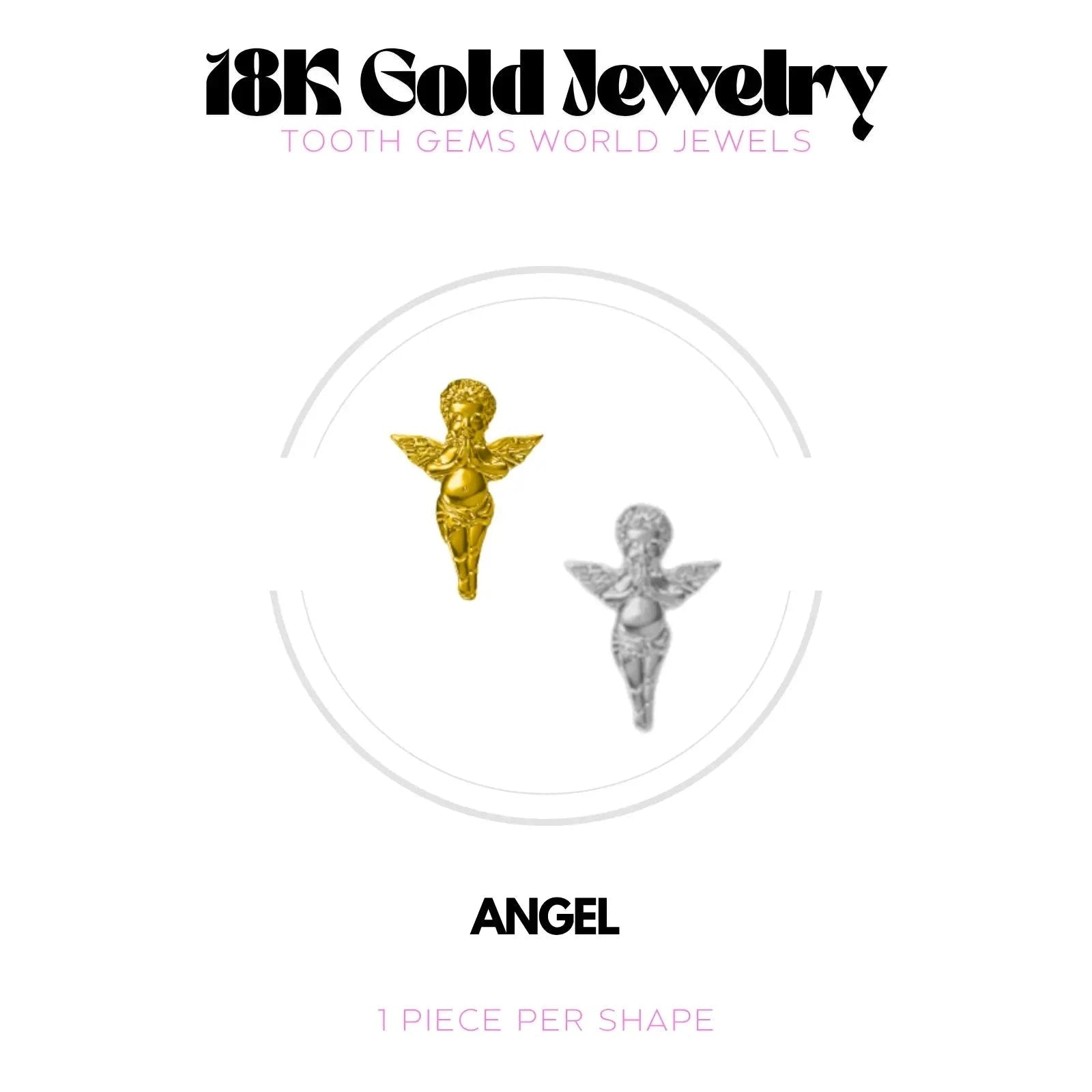 ANGE OR 18K Bijou dentaire en OR 18K Tooth Gems World