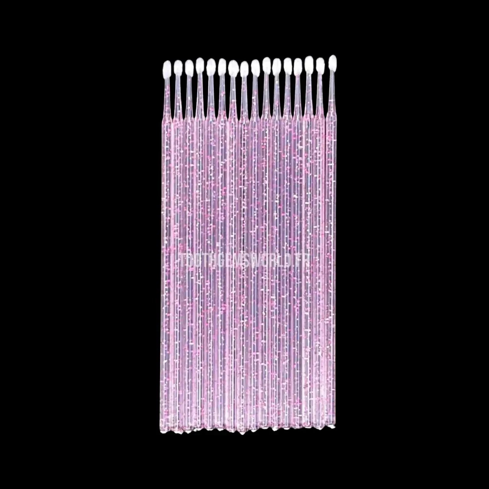 BROSSES MICROFIBRES À PAILLETTES accessoire dentaire Tooth Gems World ROSE