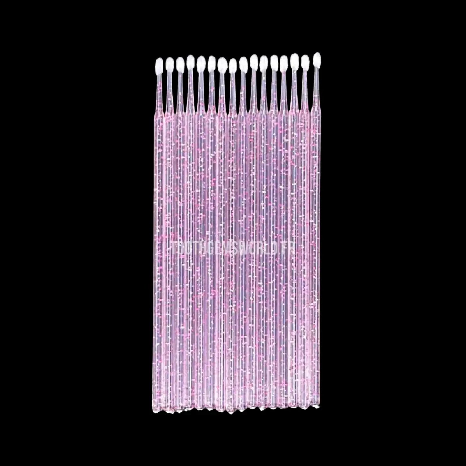 BROSSES MICROFIBRES À PAILLETTES ACCESSOIRES Tooth Gems World ROSE