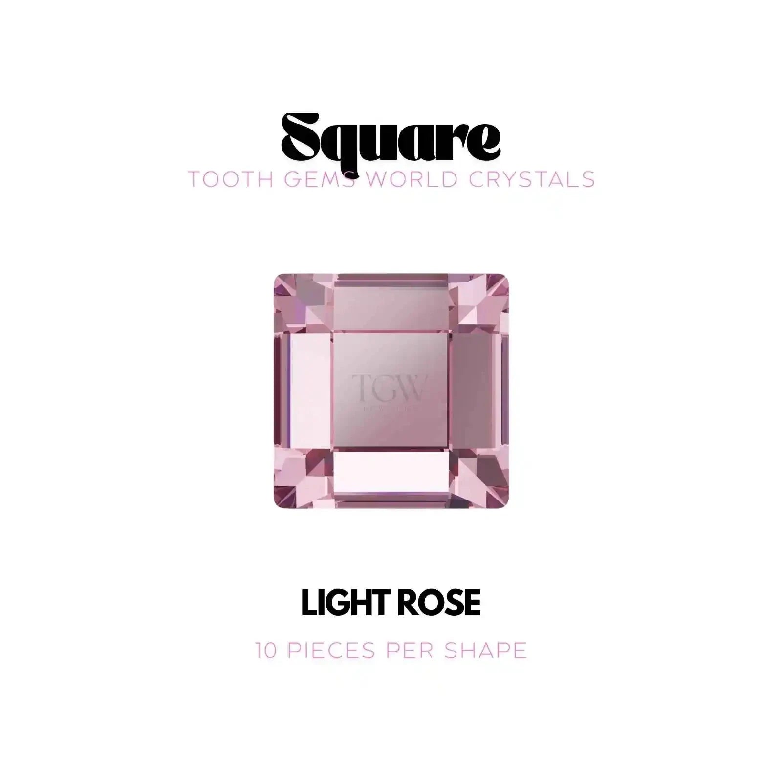 CARRÉ Strass dentaire Swarovski Tooth Gems World Light Rose