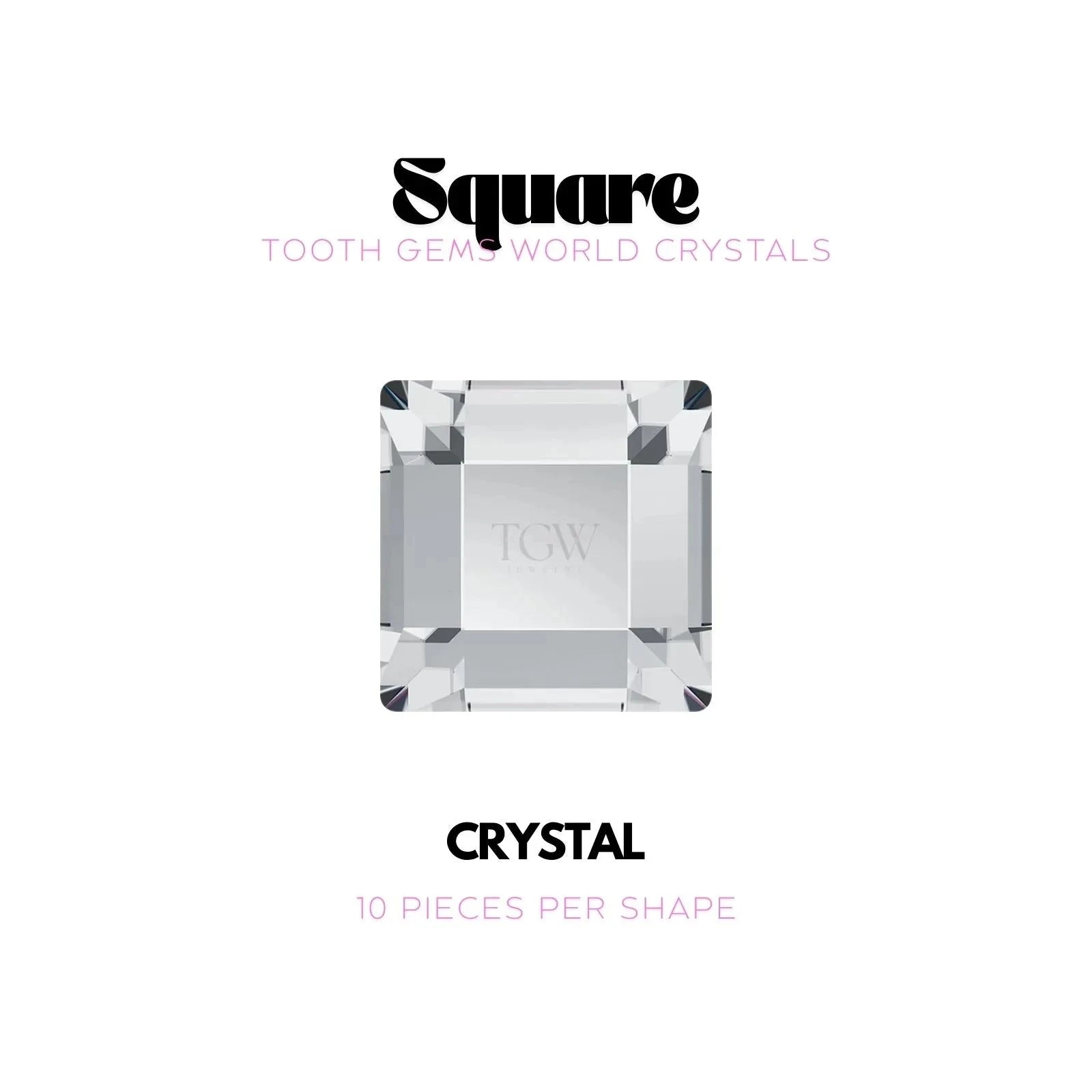 CARRÉ Strass dentaire Tooth Gems World Crystal
