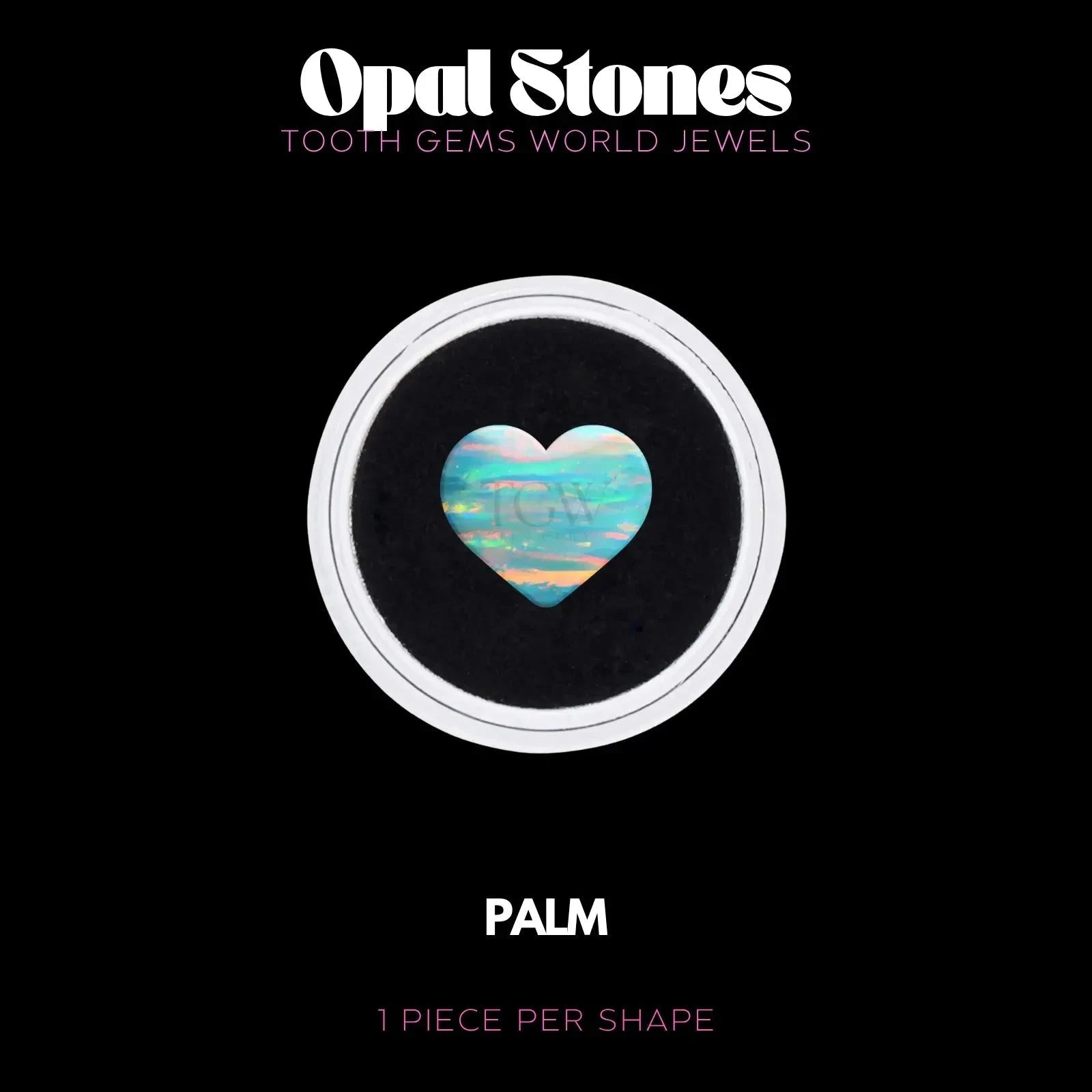 COEUR - OPALE Bijou dentaire opale Tooth Gems World PALM