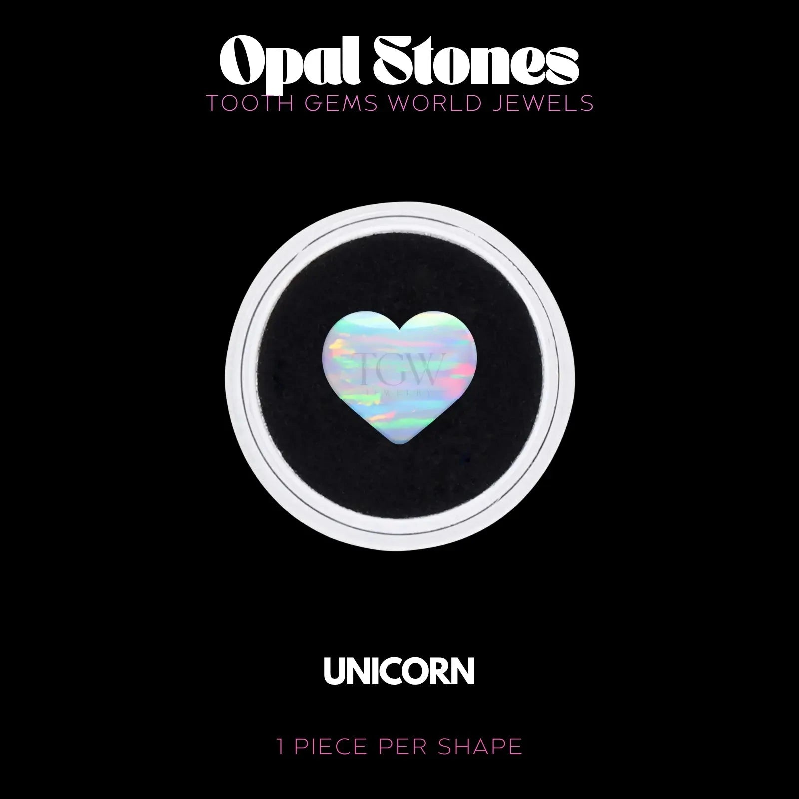 COEUR - OPALE BIJOU OPALE Tooth Gems World UNICORN