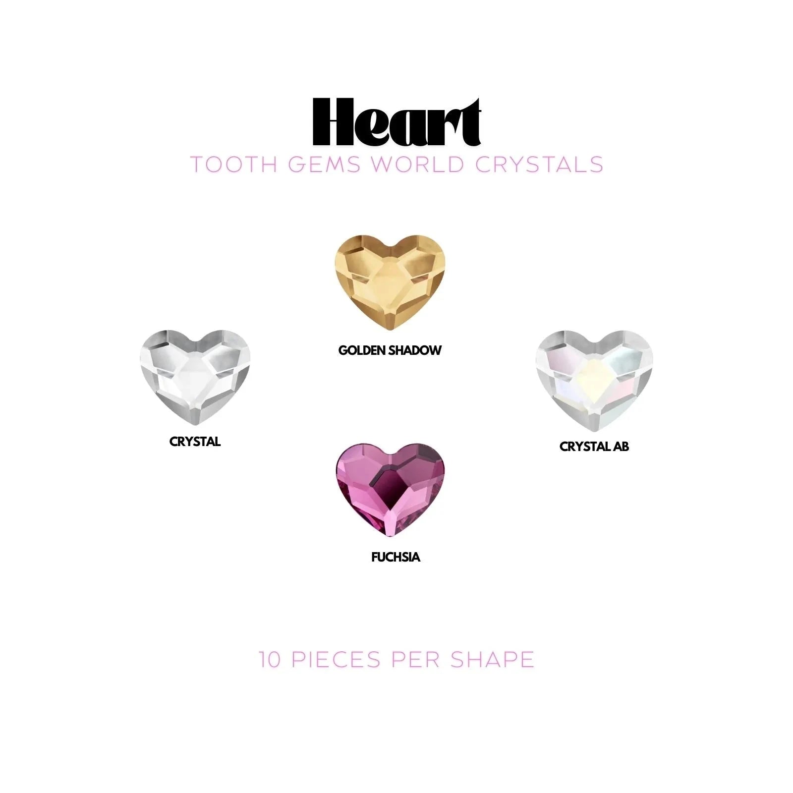 COEUR Strass dentaire Swarovski Tooth Gems World