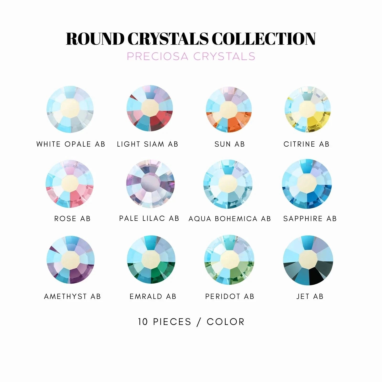 Collezione brillantini dentali colorati AB – Tooth Gems World