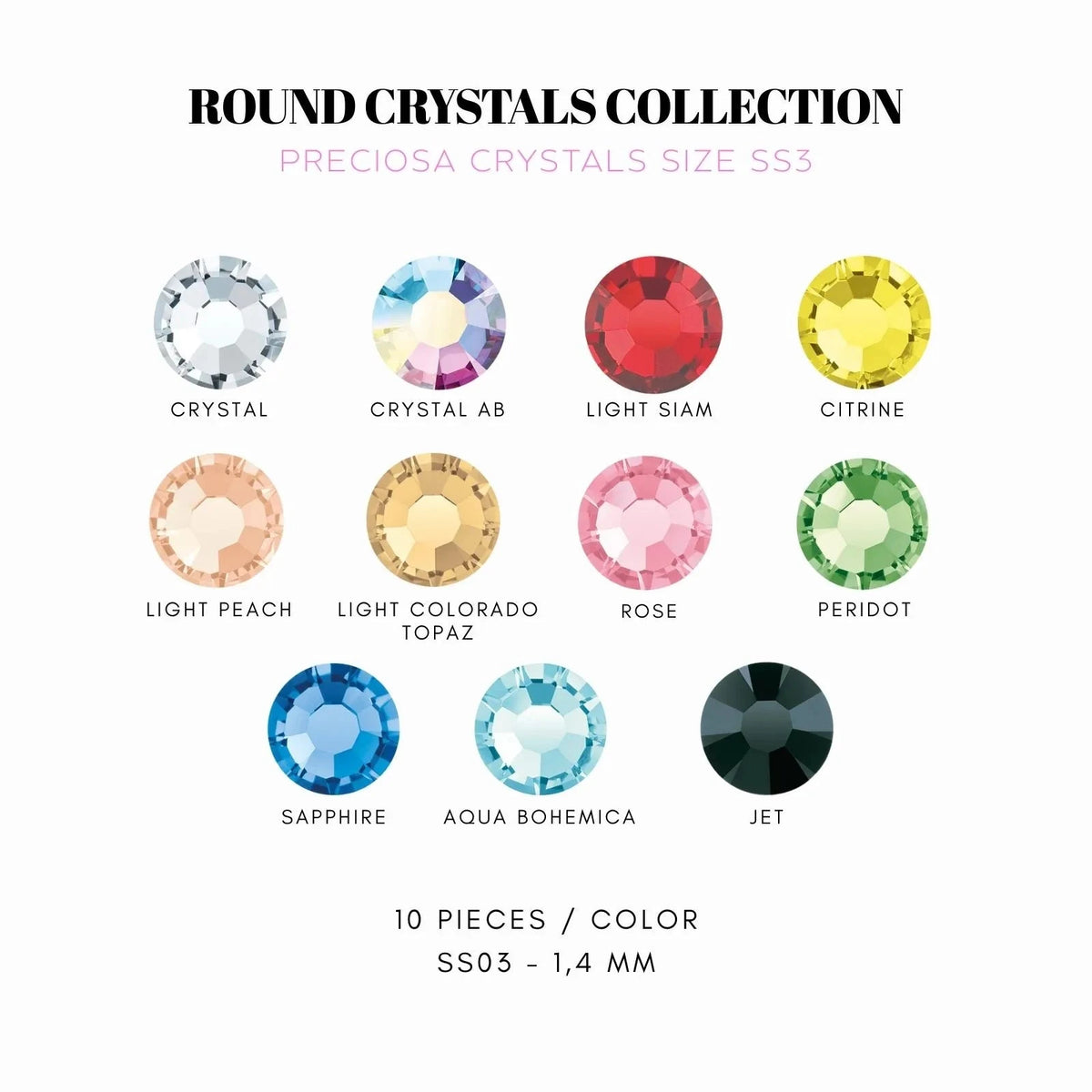Collezione da 110 brillantini dentali colorati SS3 – Tooth Gems World