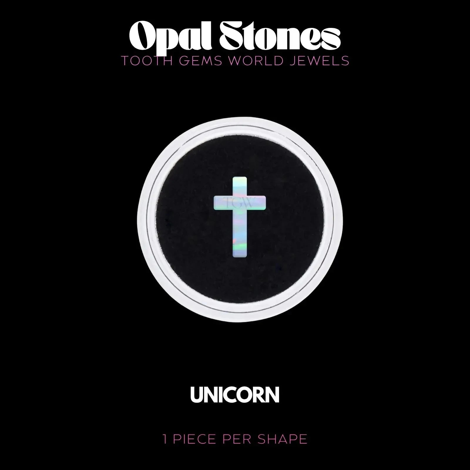 CROIX - OPALE Bijou dentaire opale Tooth Gems World UNICORN