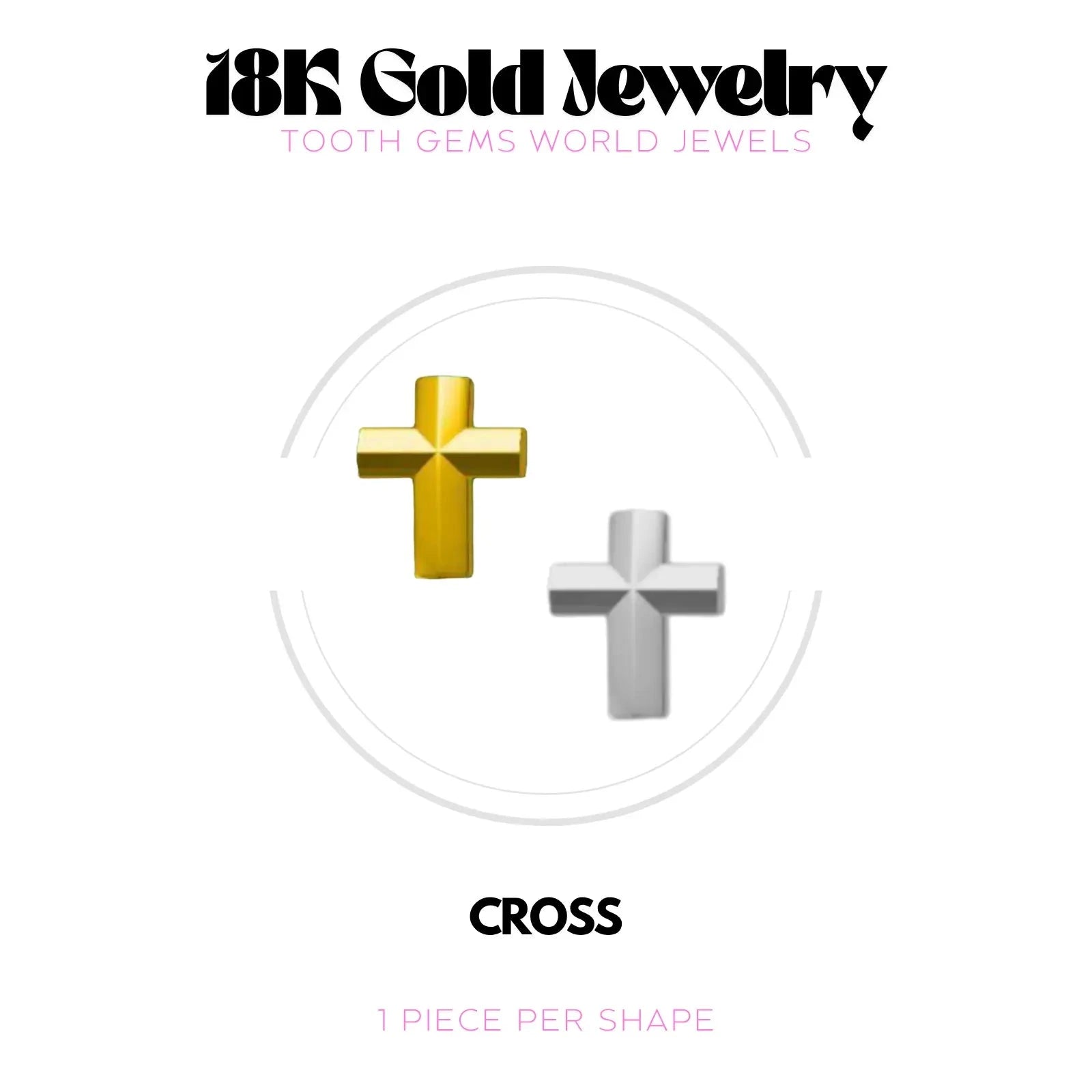 CROIX OR 18K BIJOU EN OR 18K Tooth Gems World