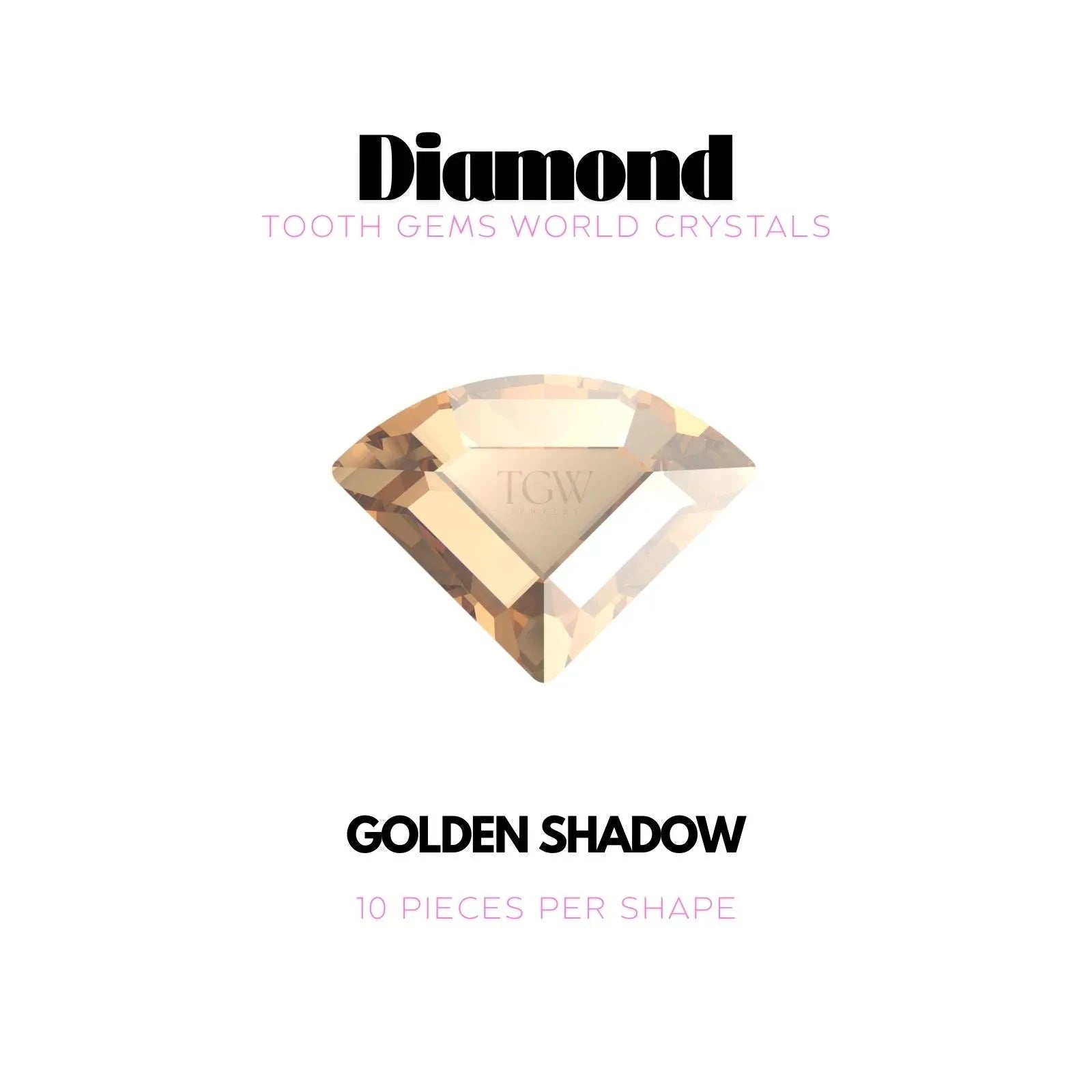 DIAMANT Strass dentaire Tooth Gems World Golden Shadow