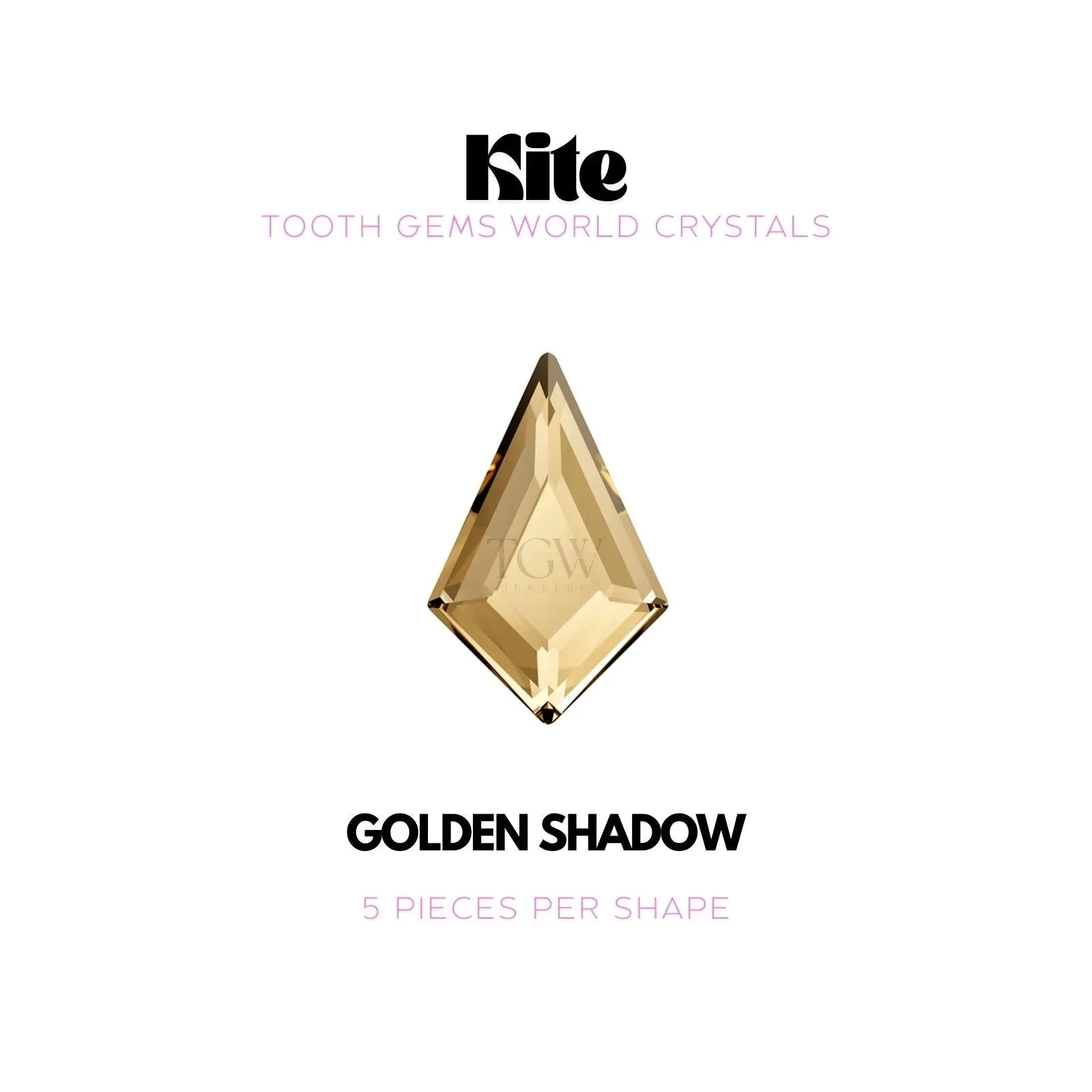 KITE Strass dentaire Swarovski Tooth Gems World Golden Shadow