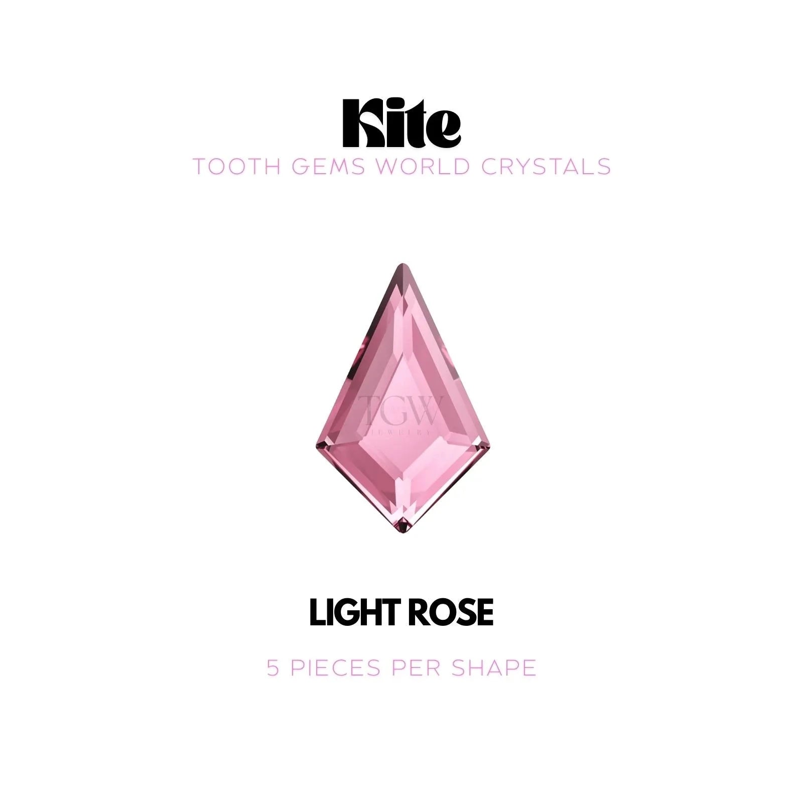KITE Strass dentaire Swarovski Tooth Gems World Light Rose