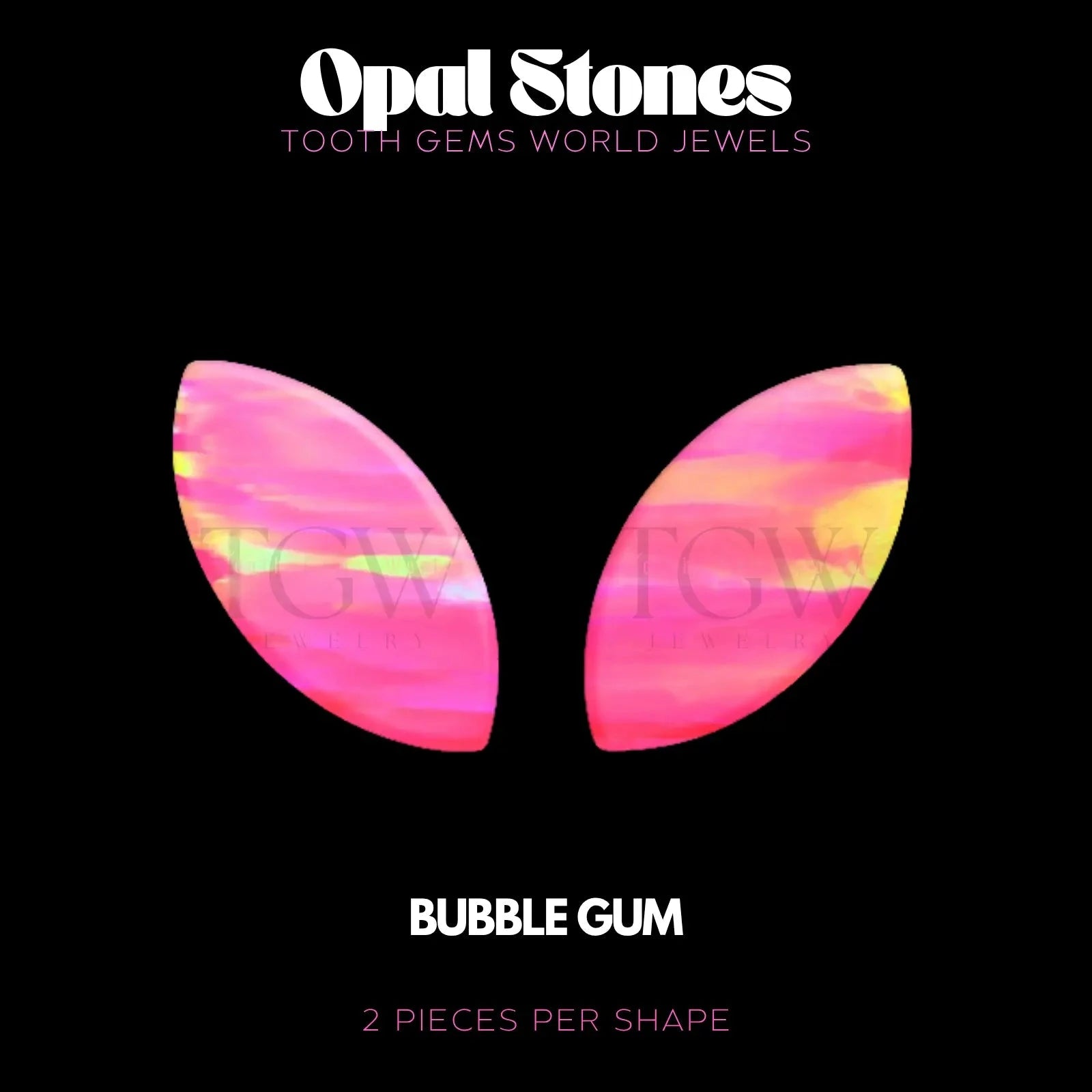 MARQUISE - OPALE BIJOU OPALE Tooth Gems World BUBBLE GUM