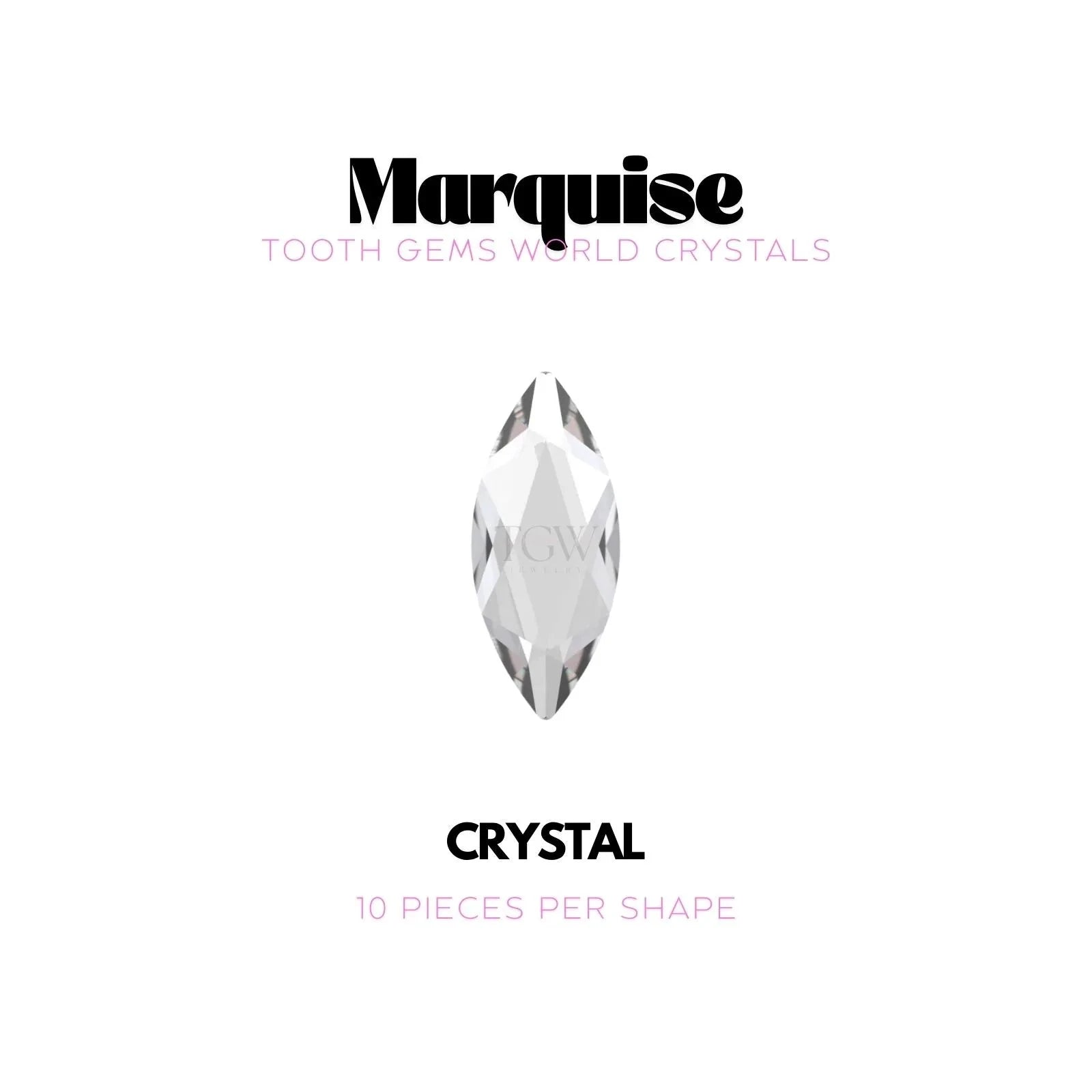 MARQUISE Strass dentaire Tooth Gems World CRYSTAL