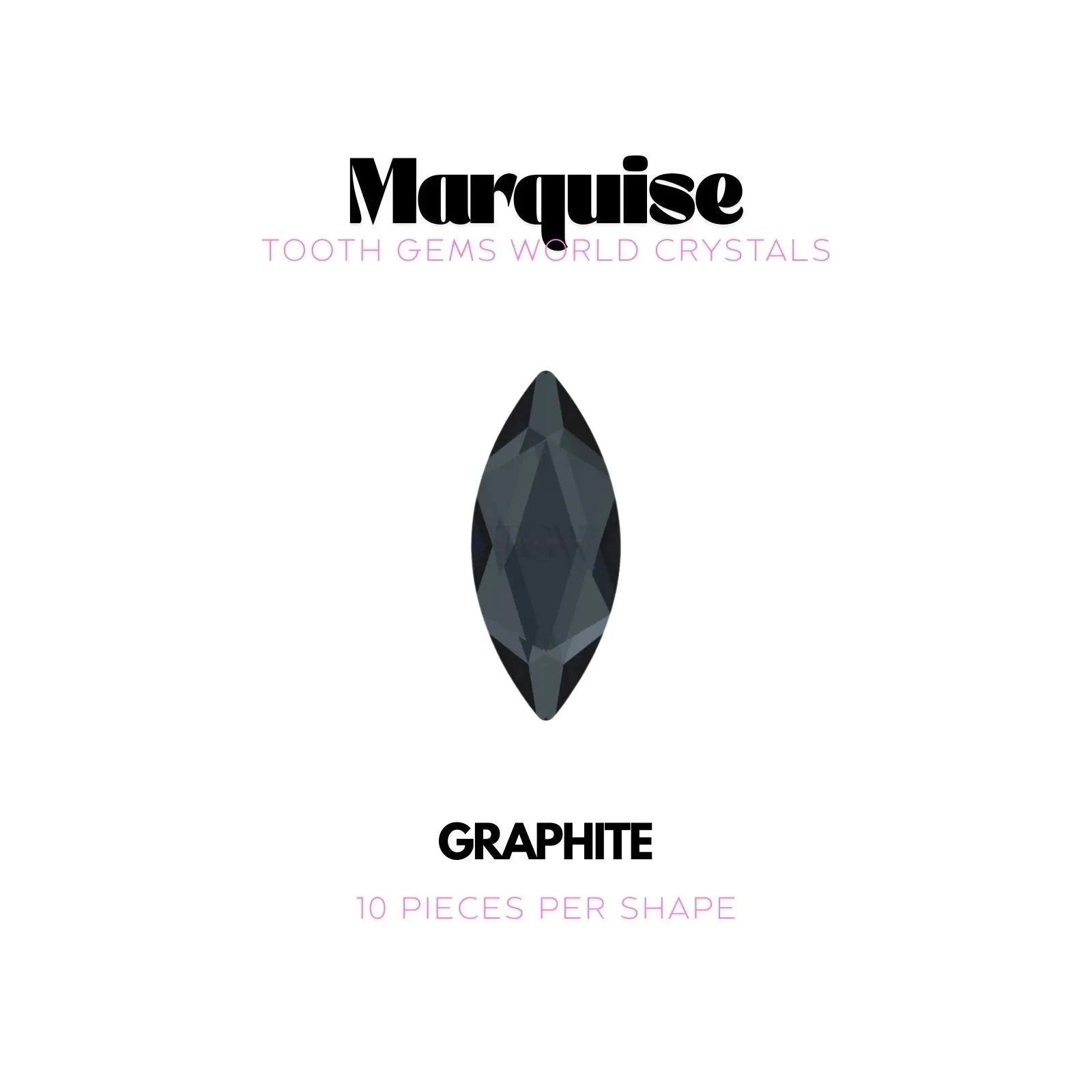 MARQUISE Strass dentaire Tooth Gems World GRAPHITE