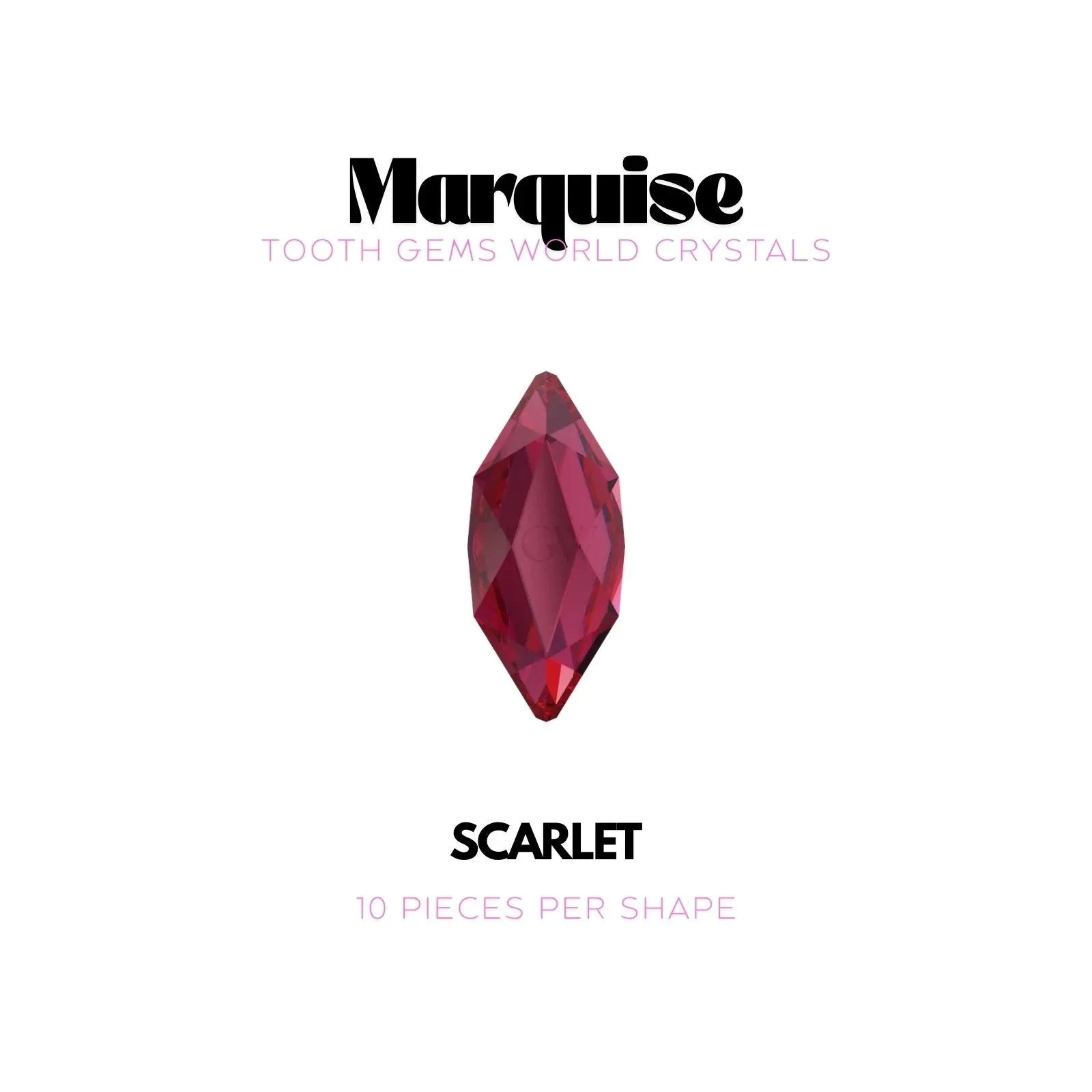 MARQUISE Strass dentaire Tooth Gems World SCARLET