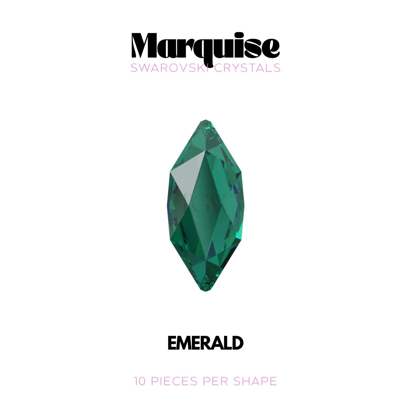 MARQUISE - SWAROVSKI STRASS DENTAIRES Tooth Gems World EMERALD