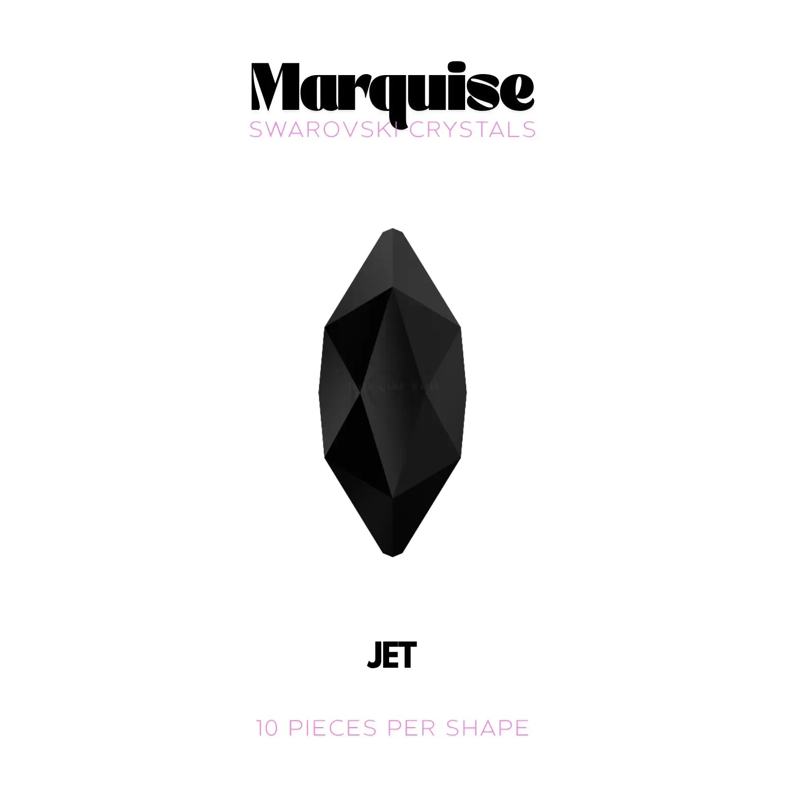MARQUISE - SWAROVSKI STRASS DENTAIRES Tooth Gems World JET