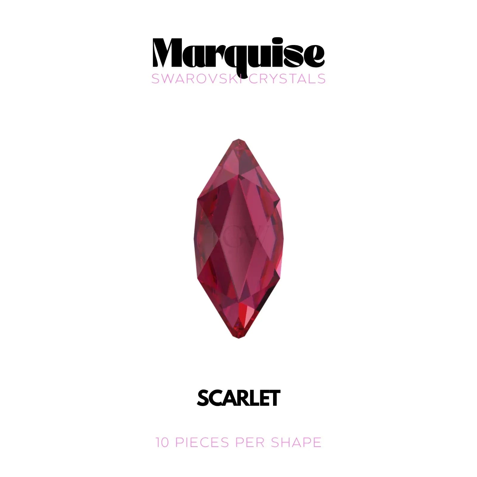 MARQUISE - SWAROVSKI STRASS DENTAIRES Tooth Gems World SCARLET