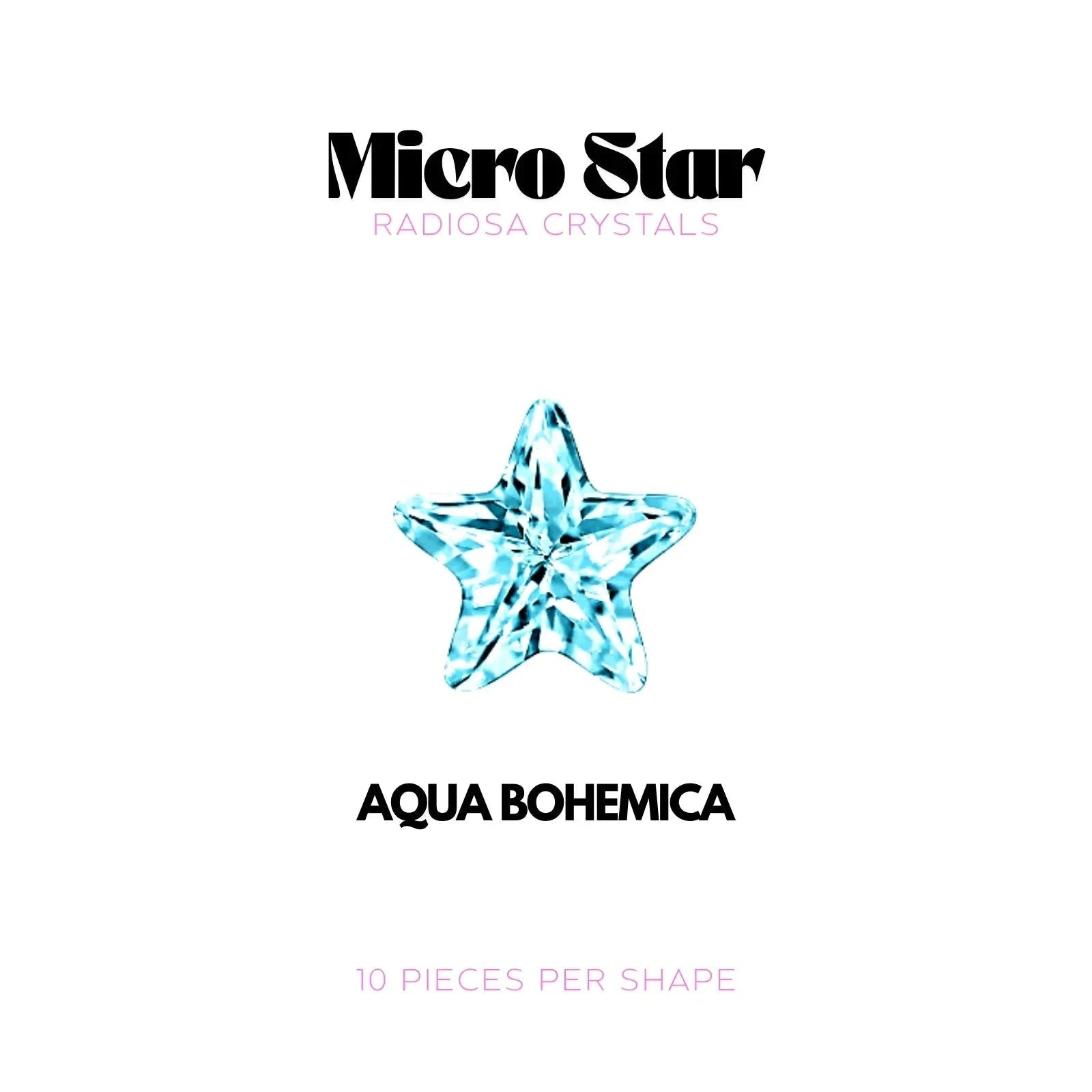 MICRO ÉTOILE - RADIOSA CRYSTALS Strass dentaire Tooth Gems World Aqua Bohemica