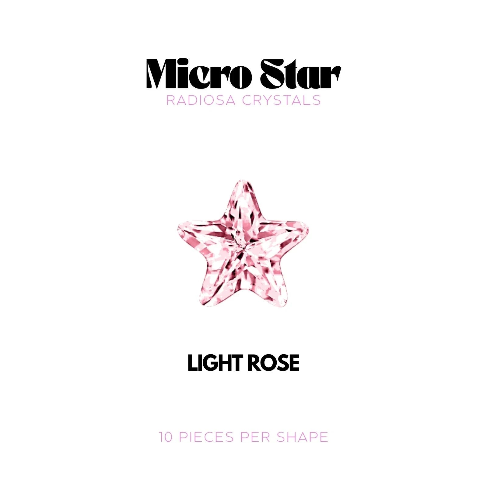 MICRO ÉTOILE - RADIOSA CRYSTALS Strass dentaire Tooth Gems World Light Rose