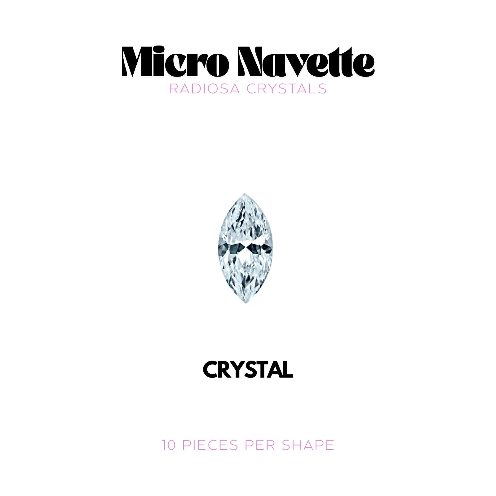 MICRO NAVETTE - RADIOSA CRYSTALS Strass dentaire Tooth Gems World Crystal