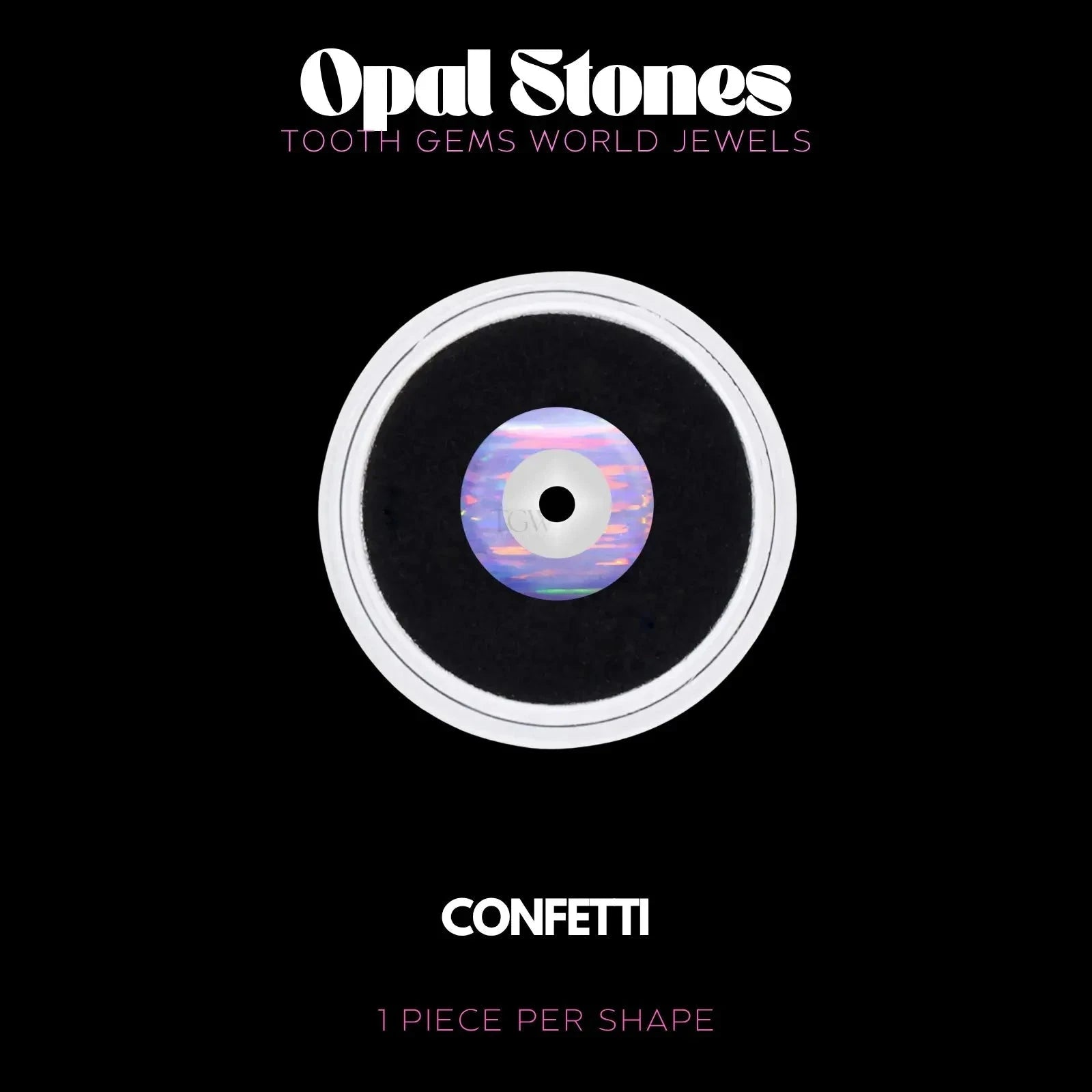 OEIL DE PROTECTION - OPALE Bijou dentaire opale Tooth Gems World CONFETTI