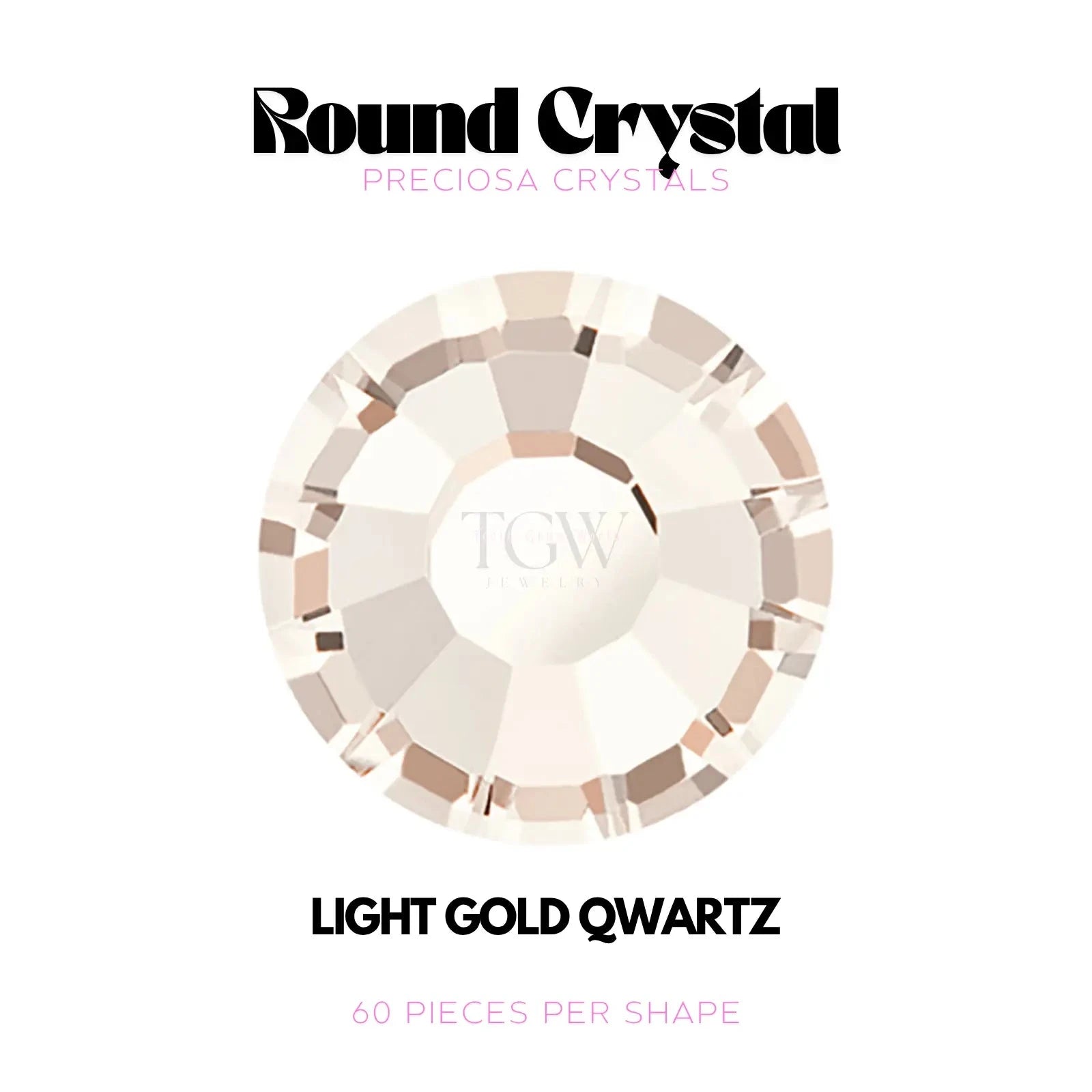 PRECIOSA - LIGHT GOLD QWARTZ STRASS DENTAIRES Tooth Gems World