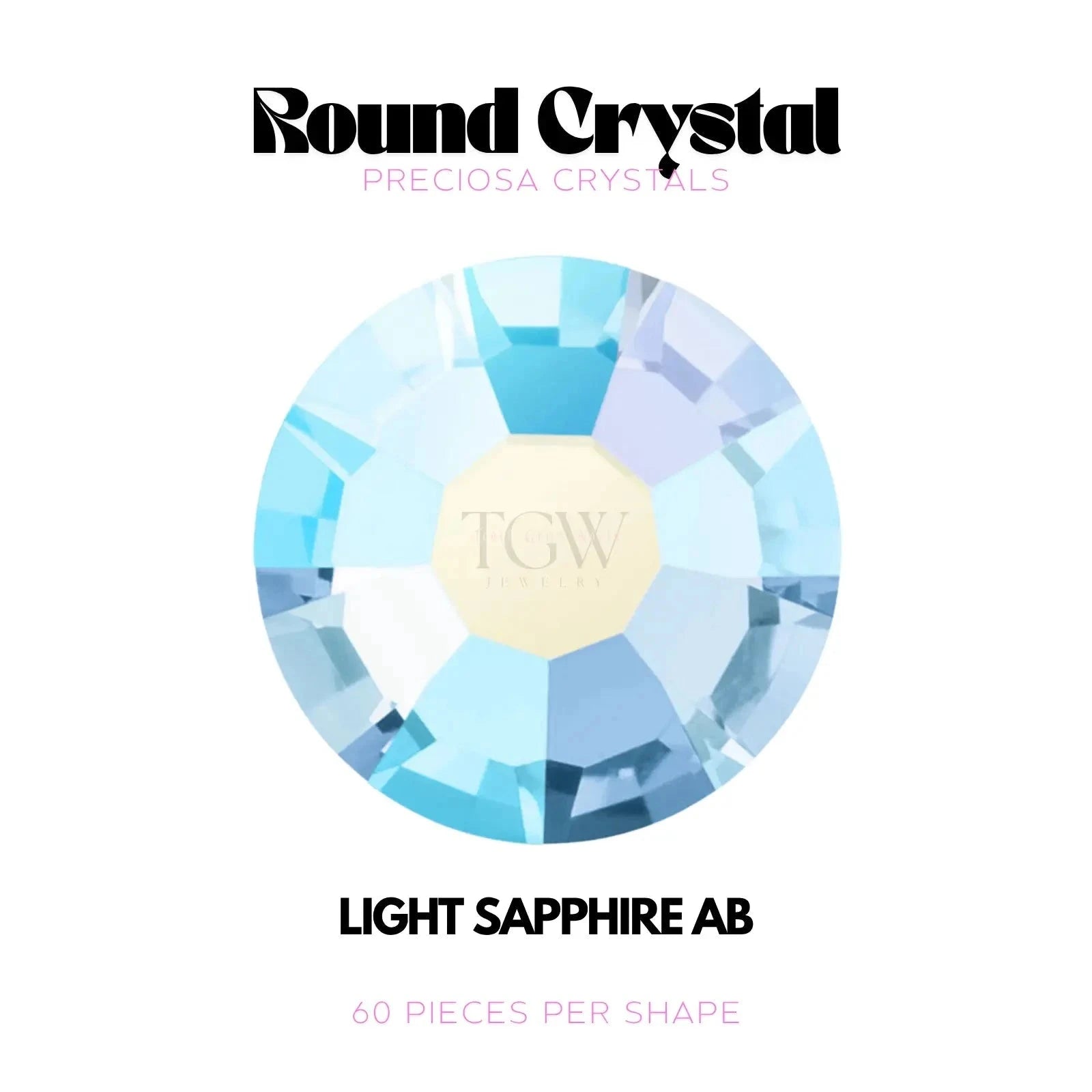 PRECIOSA - LIGHT SAPPHIRE AB Strass dentaire Tooth Gems World