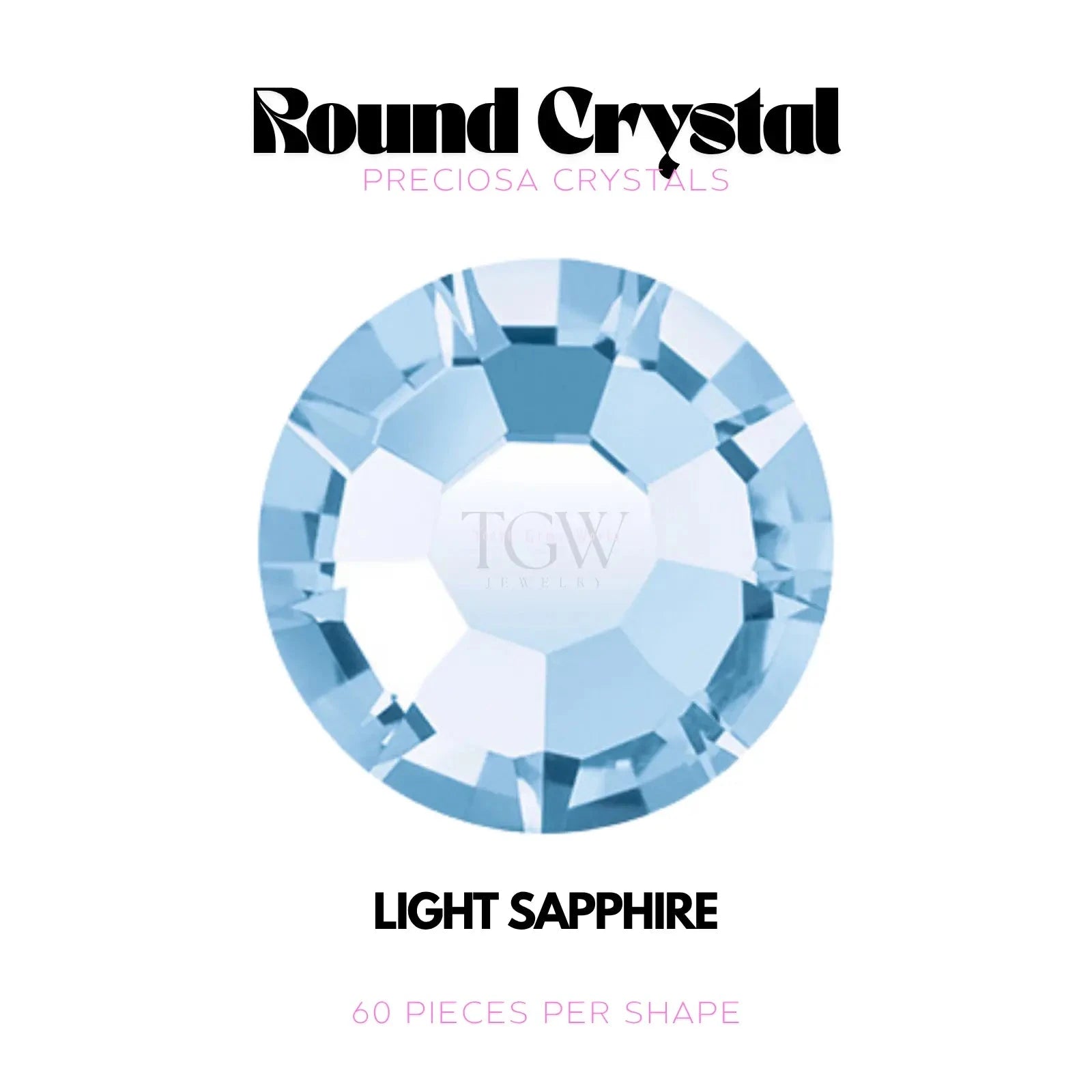 PRECIOSA - LIGHT SAPPHIRE STRASS DENTAIRES Tooth Gems World SS5