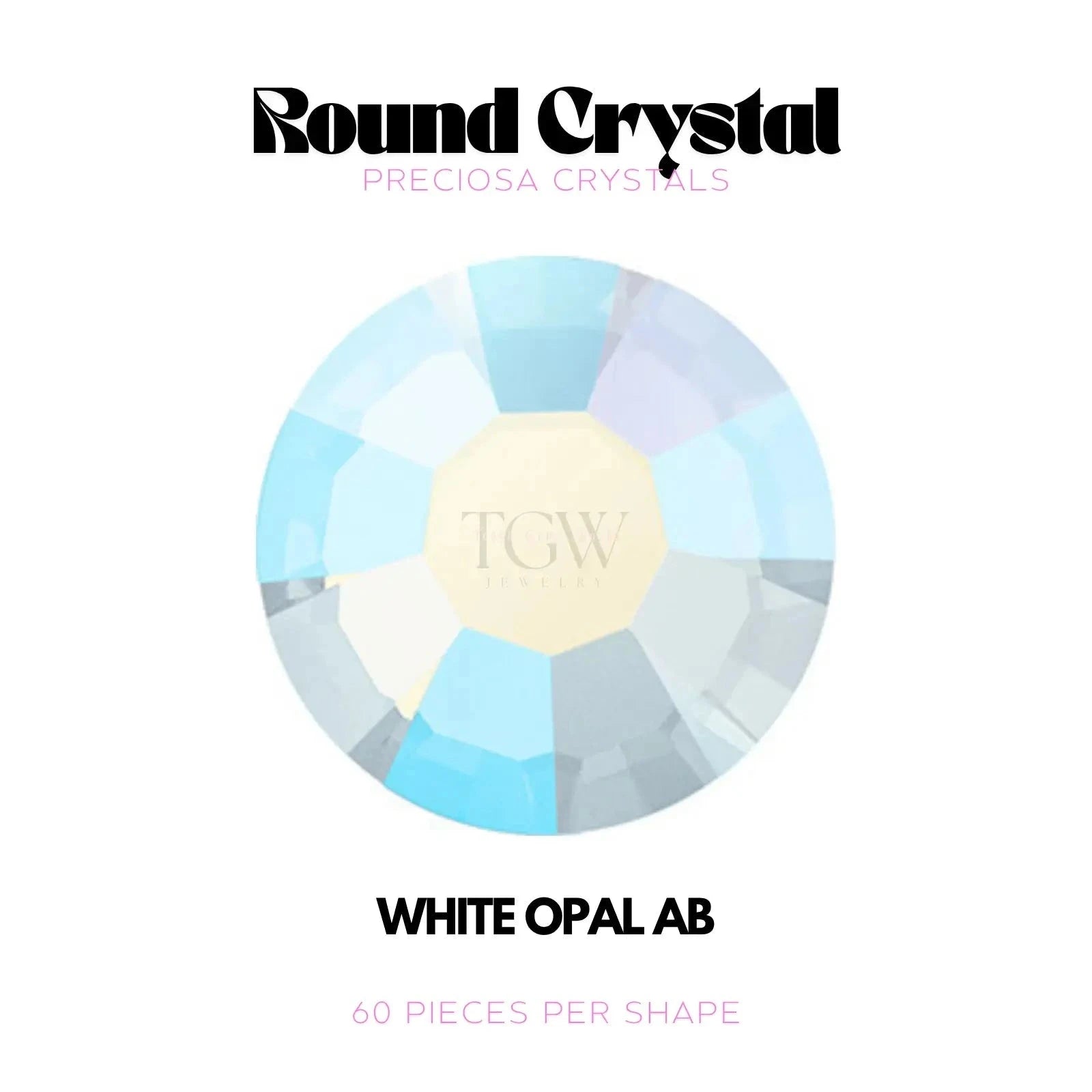 PRECIOSA - WHITE OPAL AB Strass dentaire Tooth Gems World