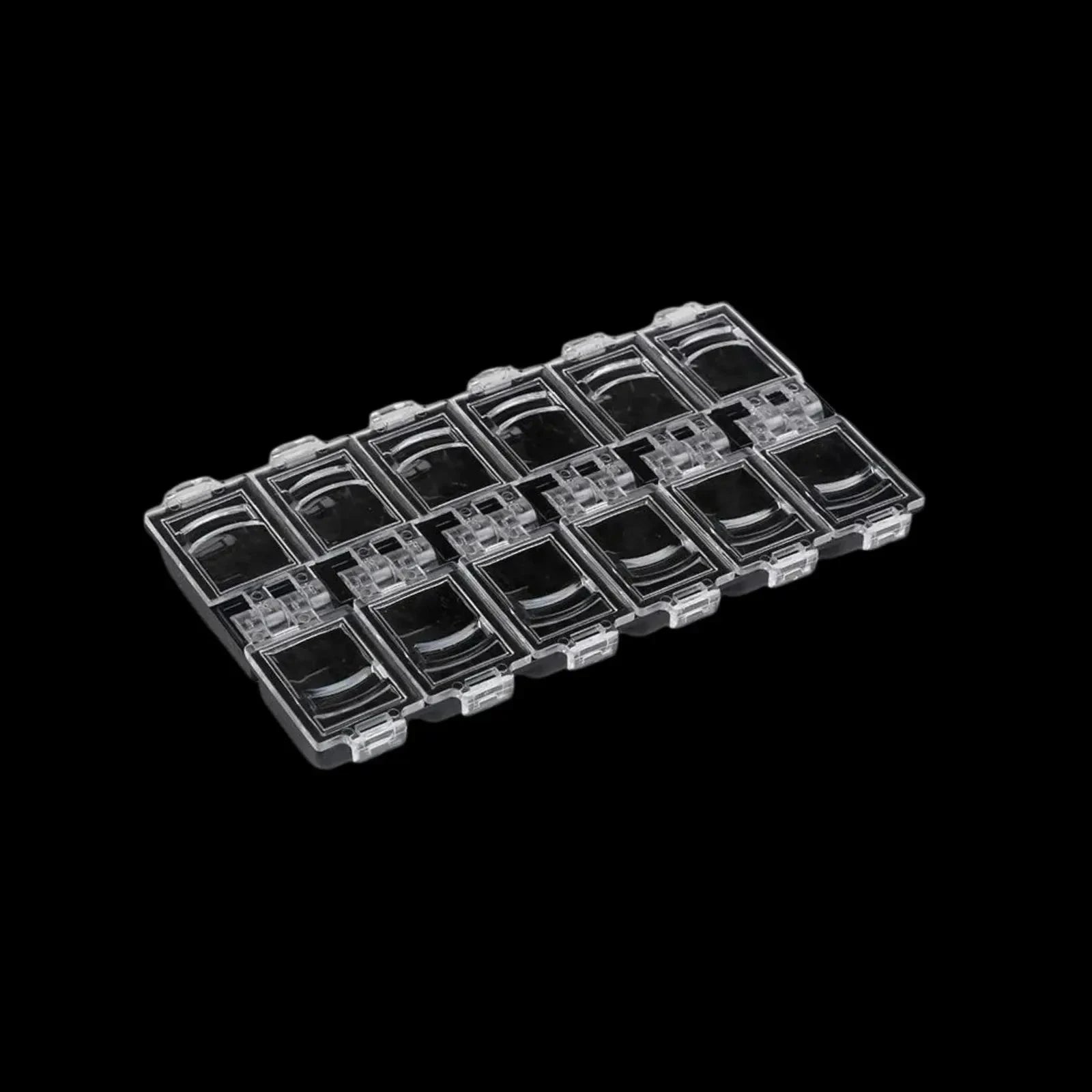 RANGEMENT BIJOUX DENTAIRES 12 CASES accessoire dentaire Tooth Gems World NOIR