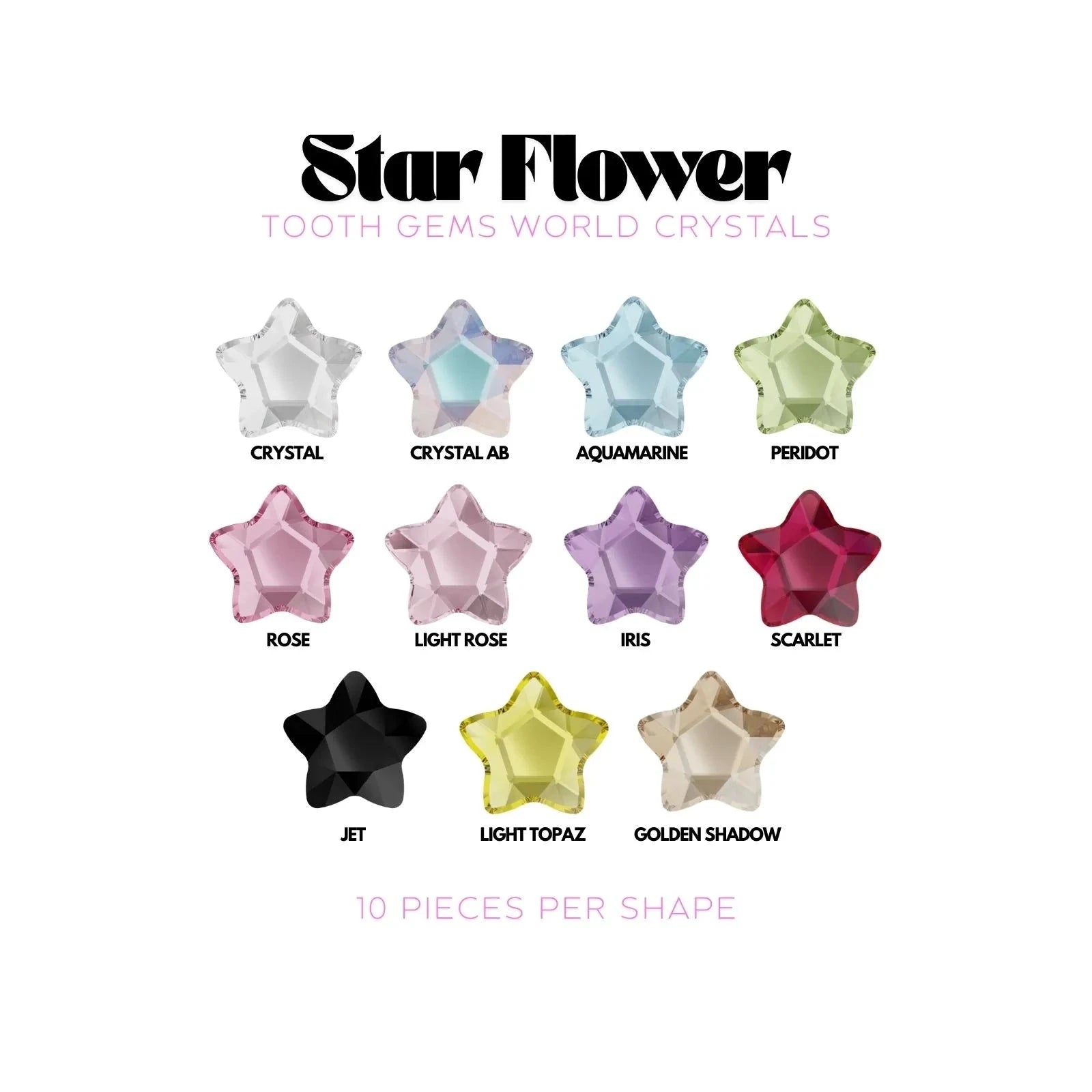 STAR FLOWER Strass dentaire Swarovski Tooth Gems World