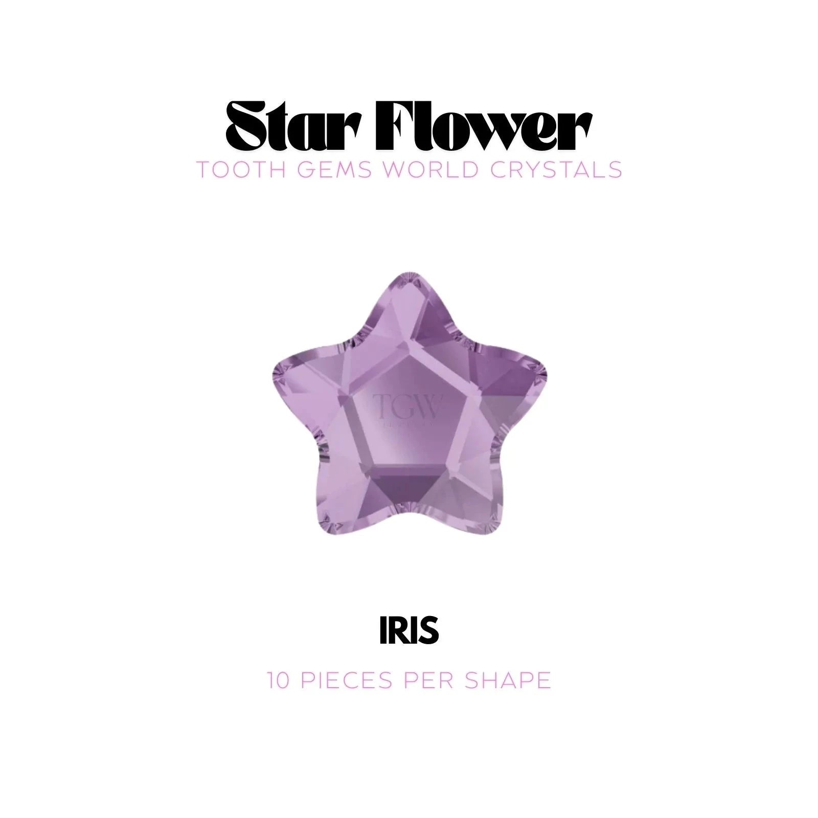 STAR FLOWER Strass dentaire Swarovski Tooth Gems World Iris