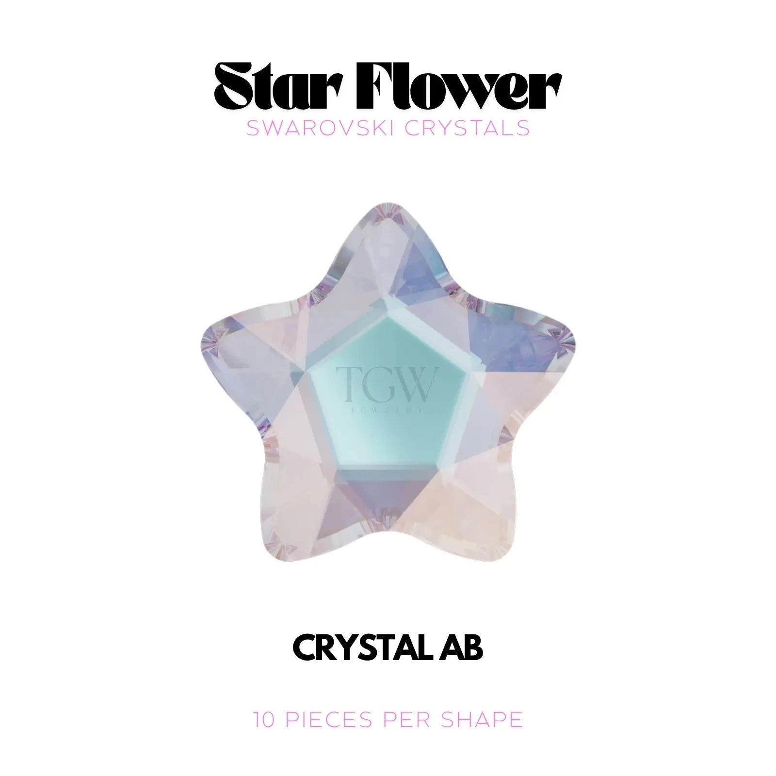 STAR FLOWER - SWAROVSKI Tooth Gems World Crystal AB