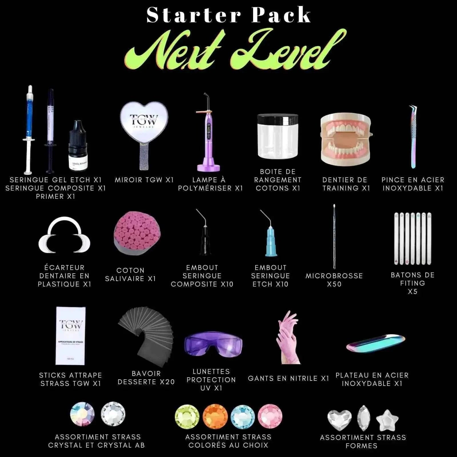 STARTER PACK ✨ NEXT LEVEL ✨ Starter pack strass dentaire Tooth Gems World