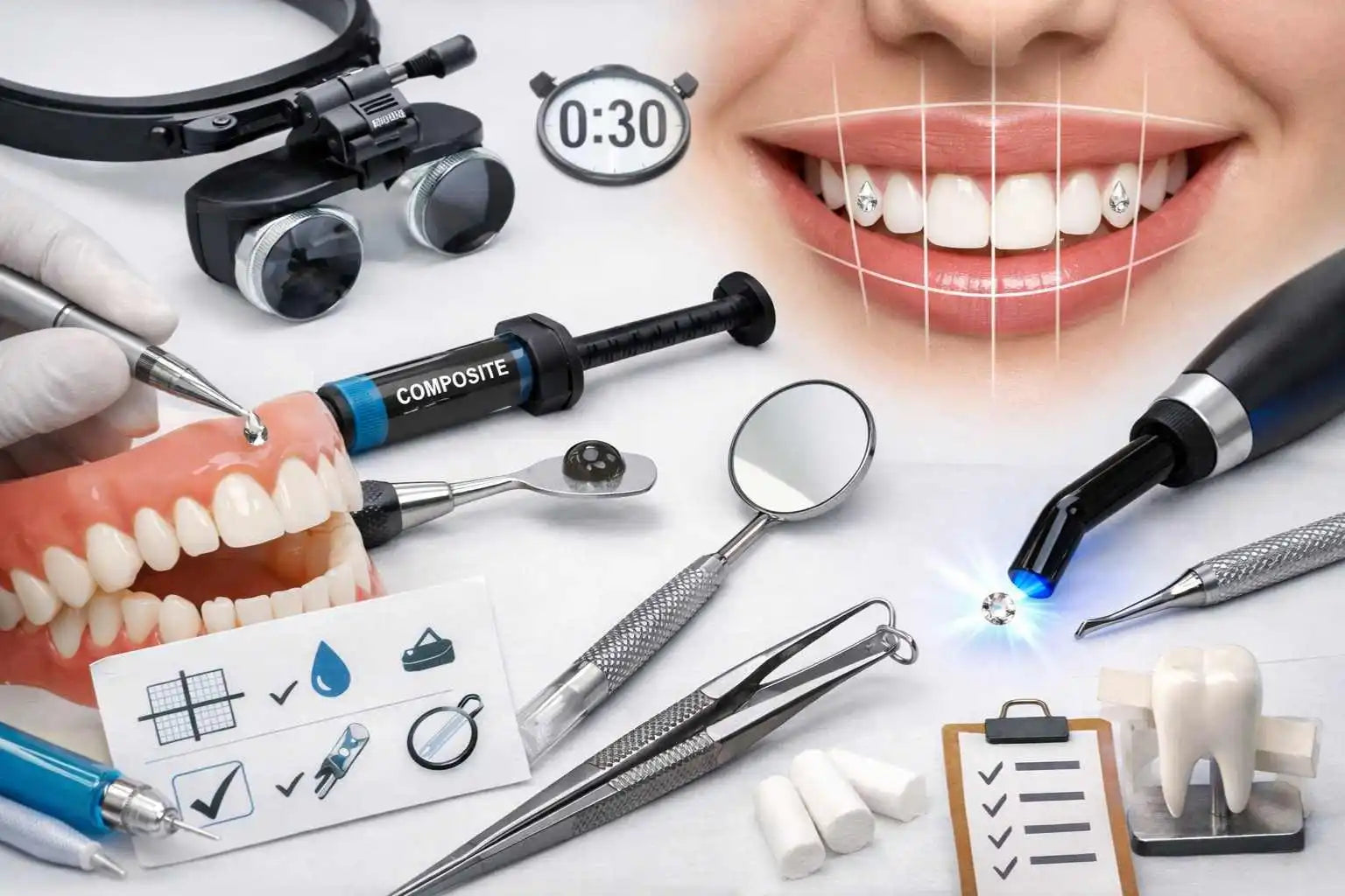 Précision et placement : réussir des poses de bijoux dentaires