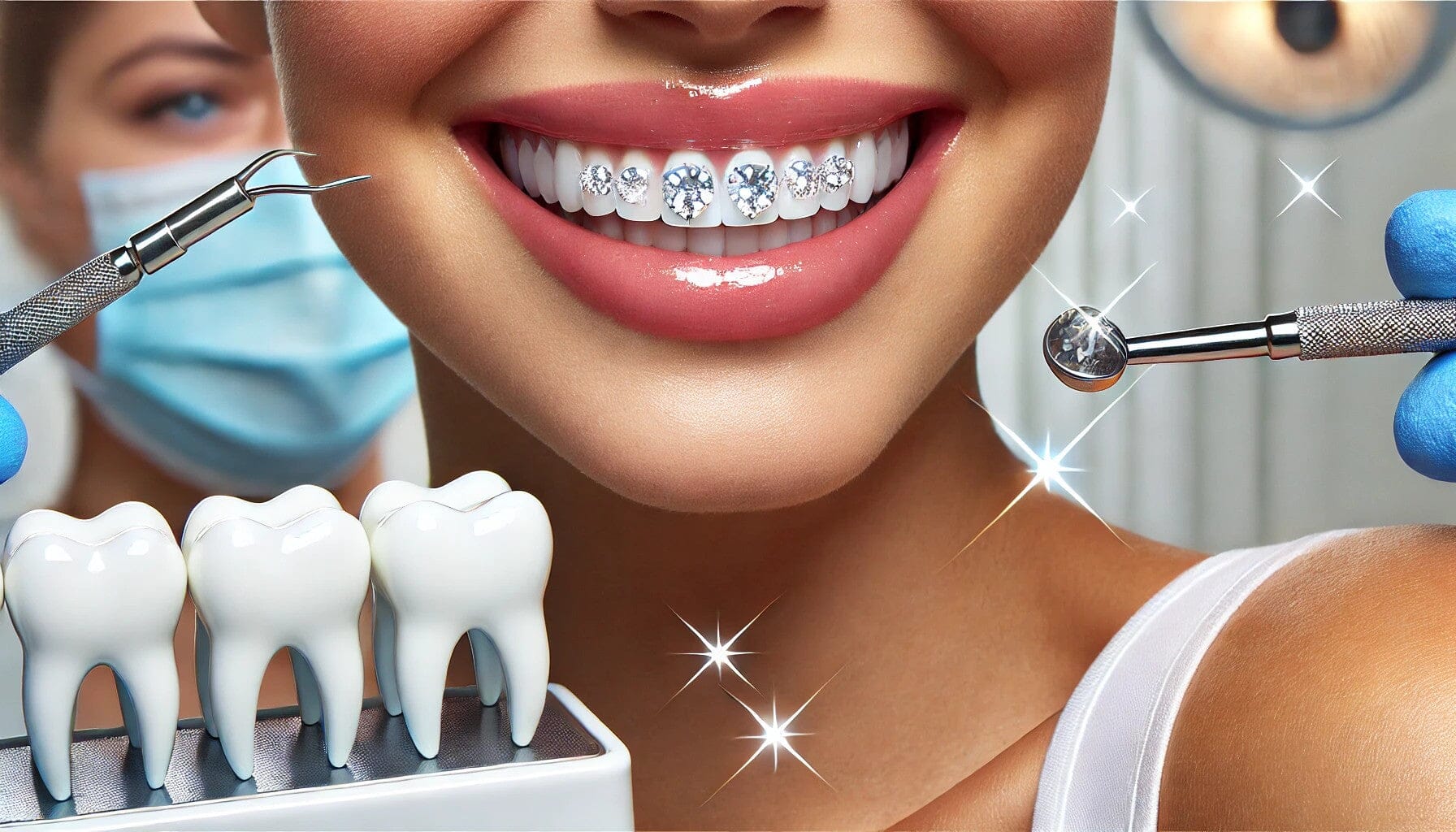 Préparation pour un Look Parfait : Blanchiment Dentaire Avant la Pose de Strass