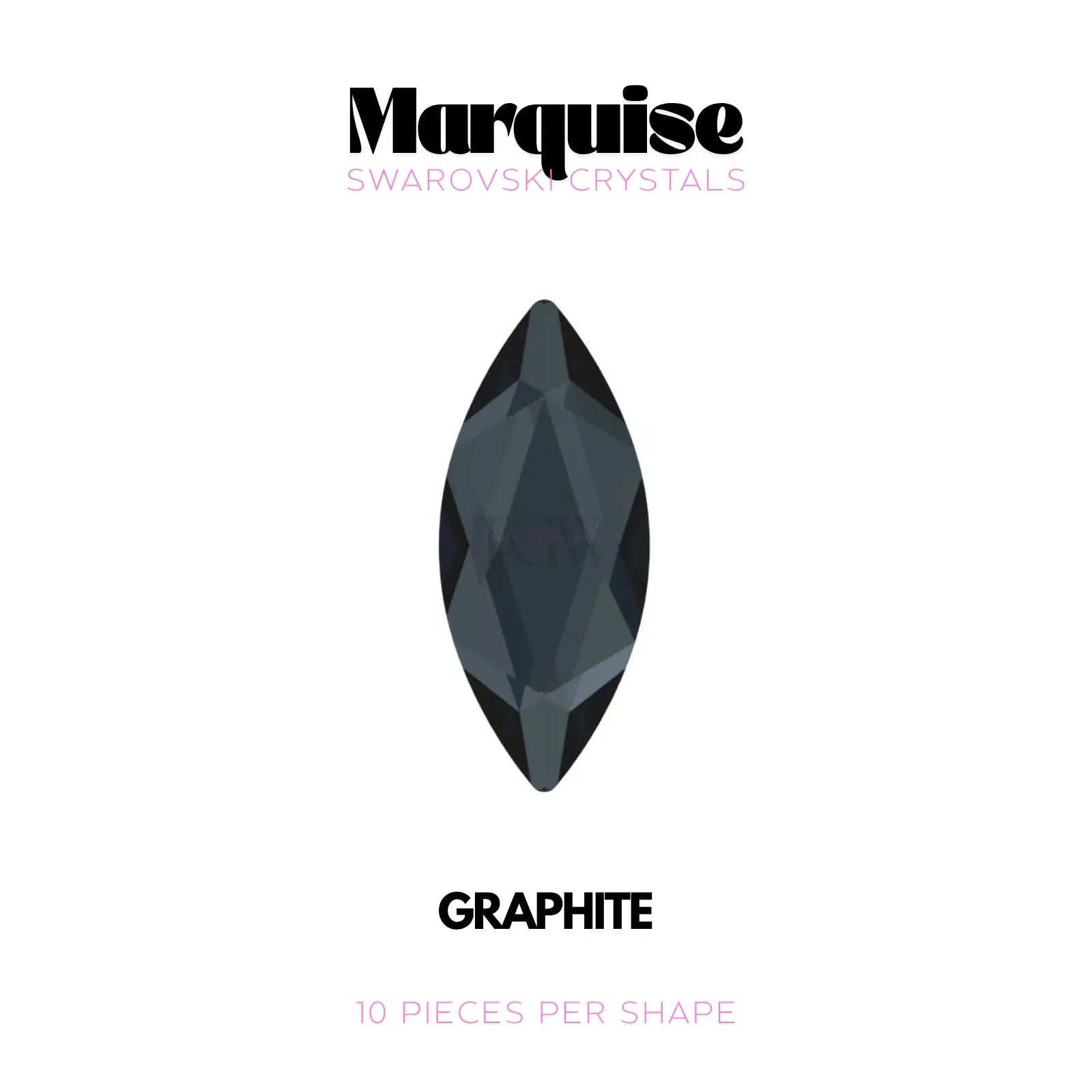 MARQUISE - SWAROVSKI STRASS DENTAIRES Tooth Gems World GRAPHITE 