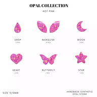 Hot Pink -sävyisten opaalihammaskorujen kokoelma – Tooth Gems World