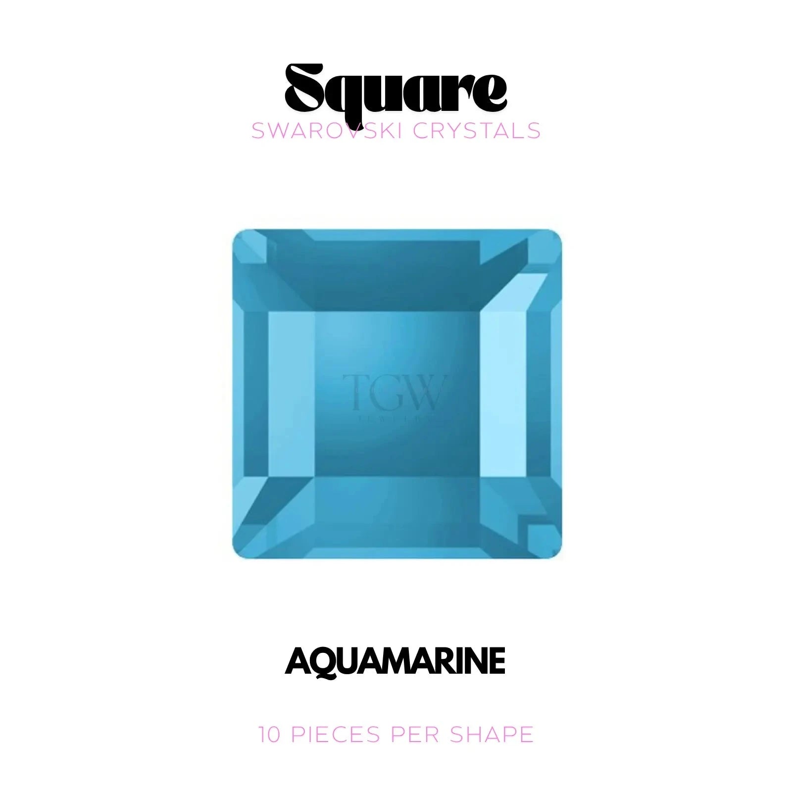 CARRÉ - SWAROVSKI Tooth Gems World Aquamarine 
