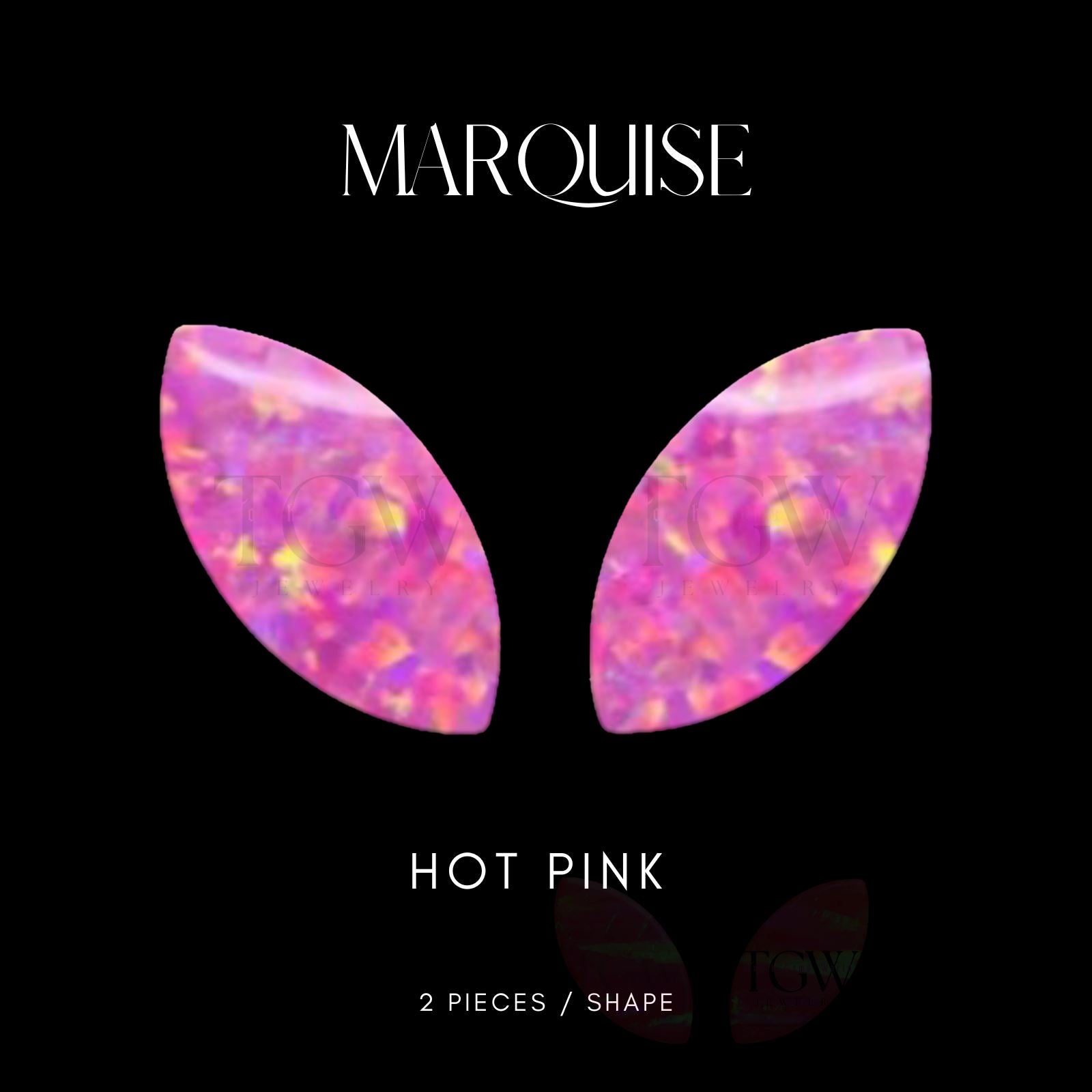 MARQUISE - OPALE BIJOU OPALE Tooth Gems World HOT PINK 