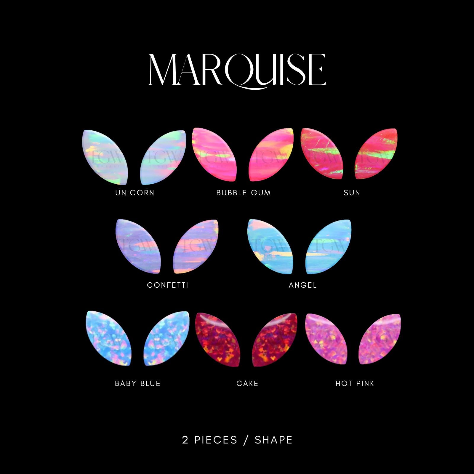 MARQUISE - OPALE BIJOU OPALE Tooth Gems World 