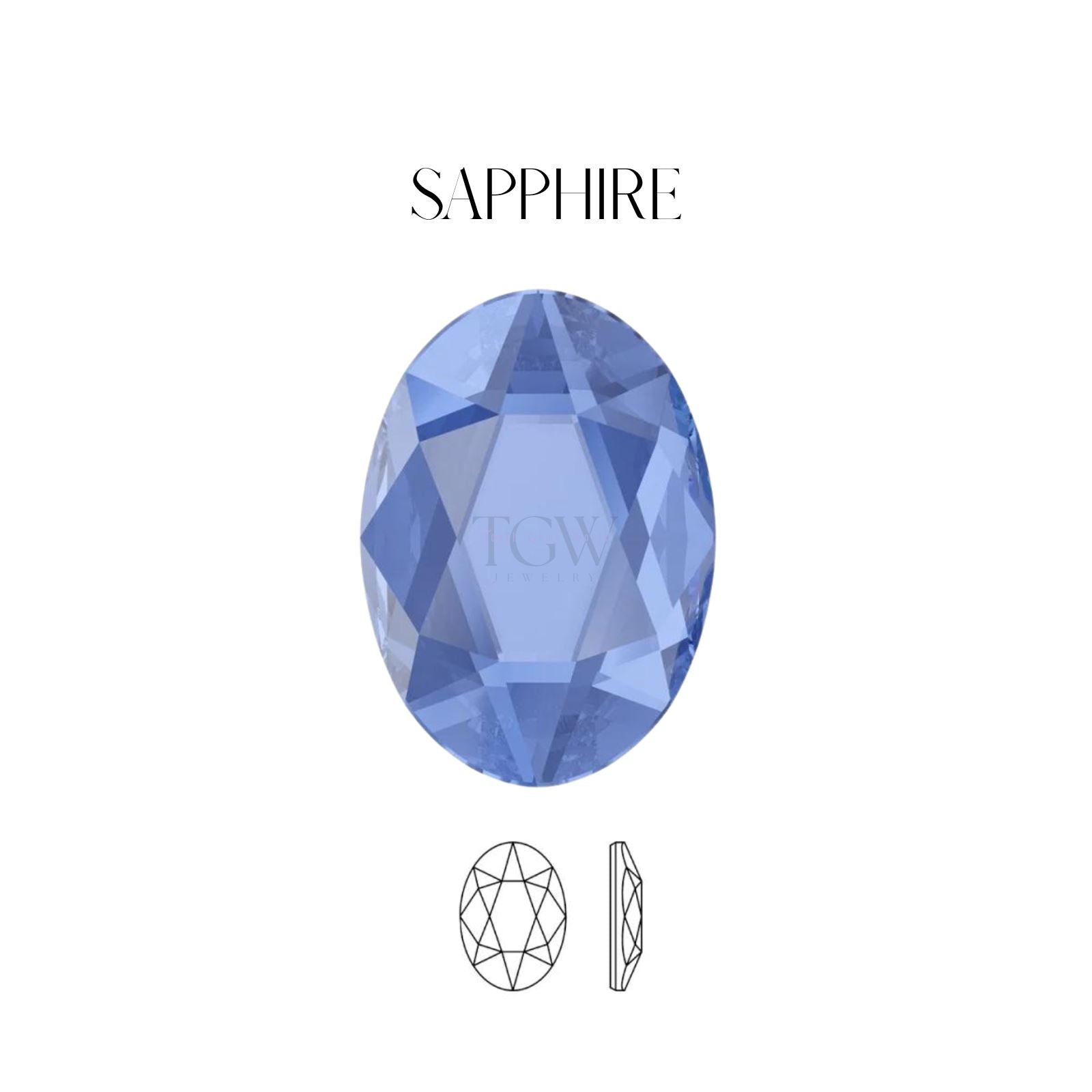 OVALE - SWAROVSKI Tooth Gems World Sapphire 