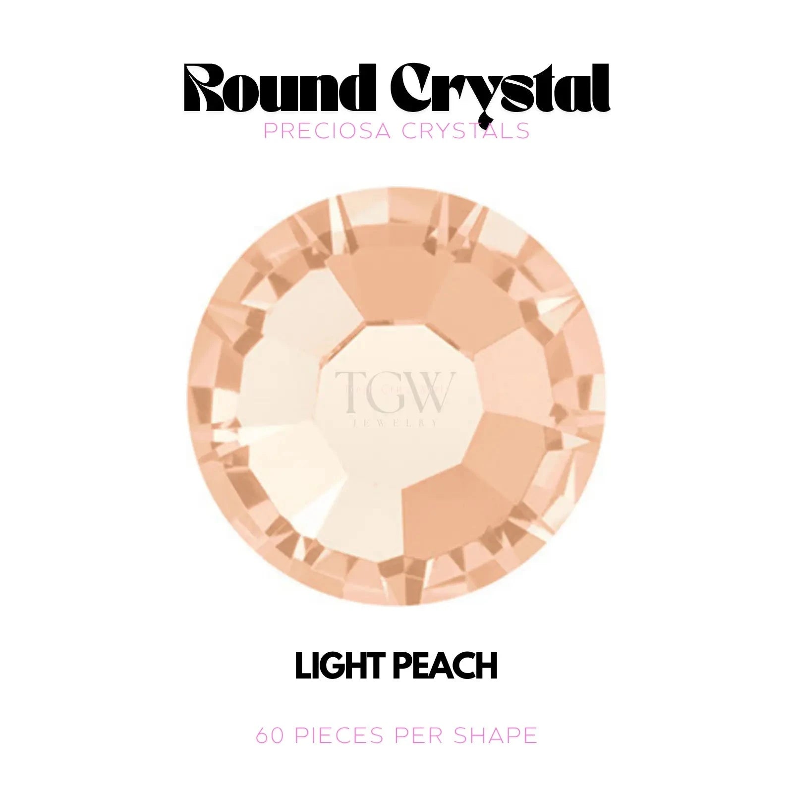 PRECIOSA - LIGHT PEACH STRASS DENTAIRES Tooth Gems World 