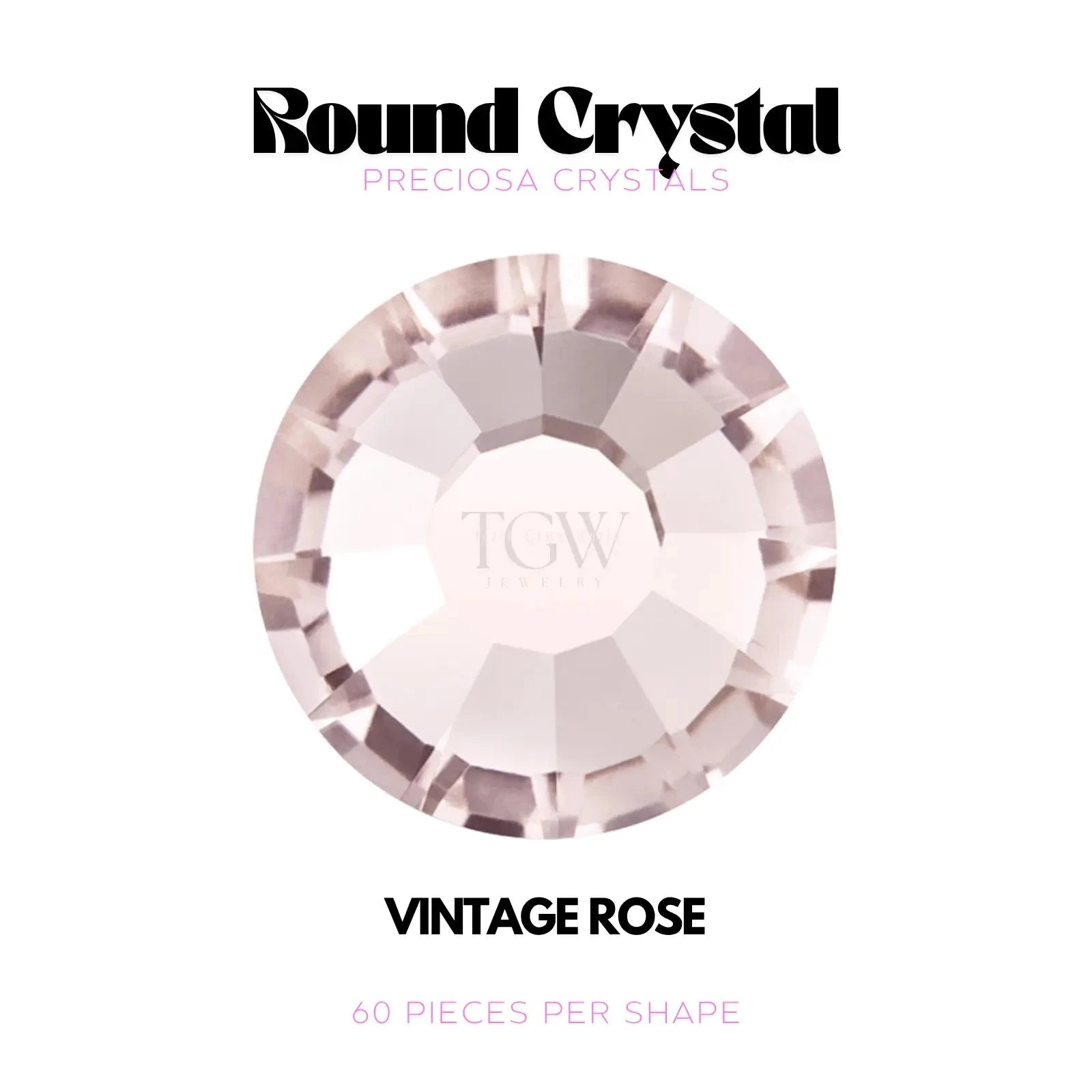 PRECIOSA - VINTAGE ROSE STRASS DENTAIRES Tooth Gems World 