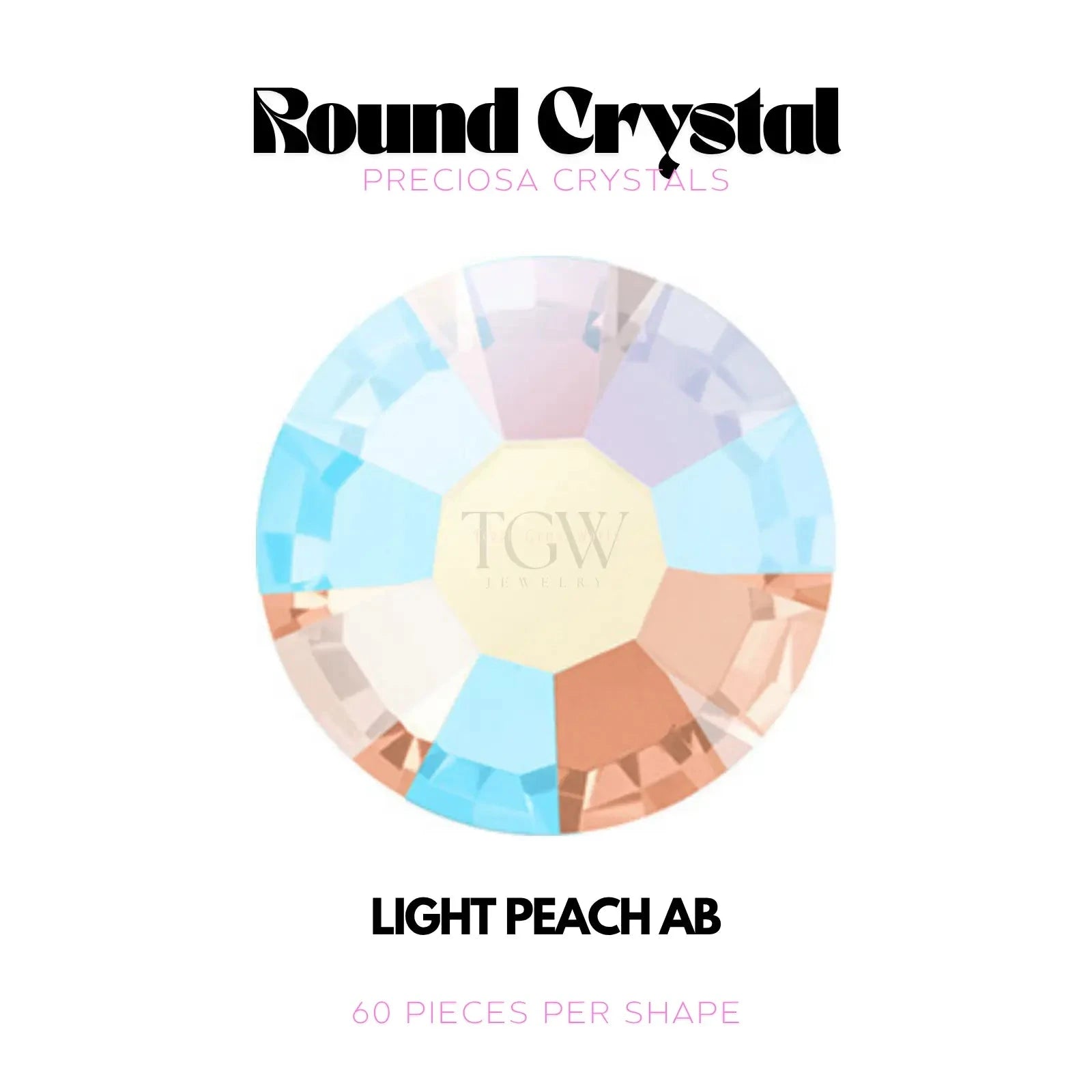 PRECIOSA - LIGHT PEACH AB STRASS DENTAIRES Tooth Gems World 