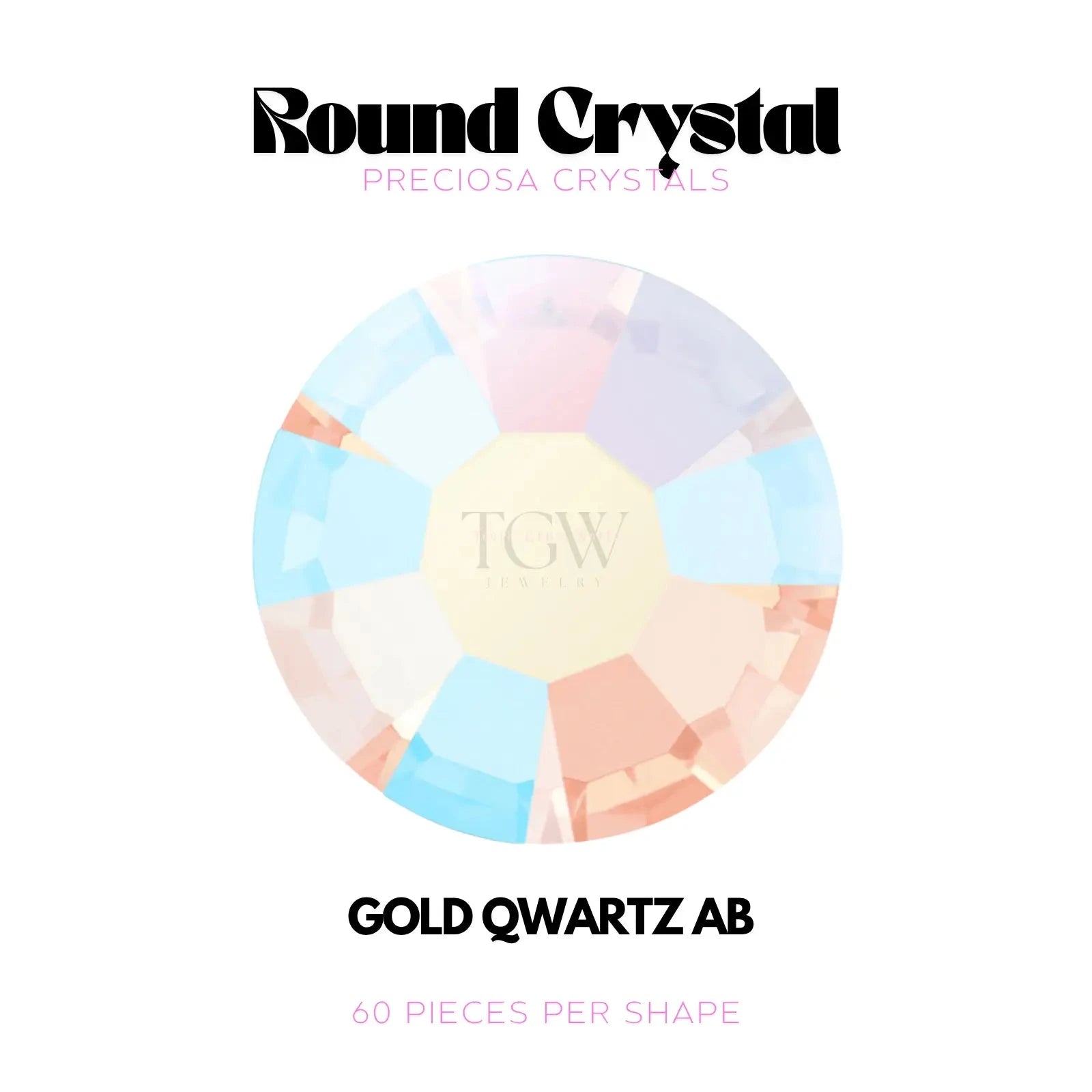 PRECIOSA - GOLD QWARTZ AB STRASS DENTAIRES Tooth Gems World 